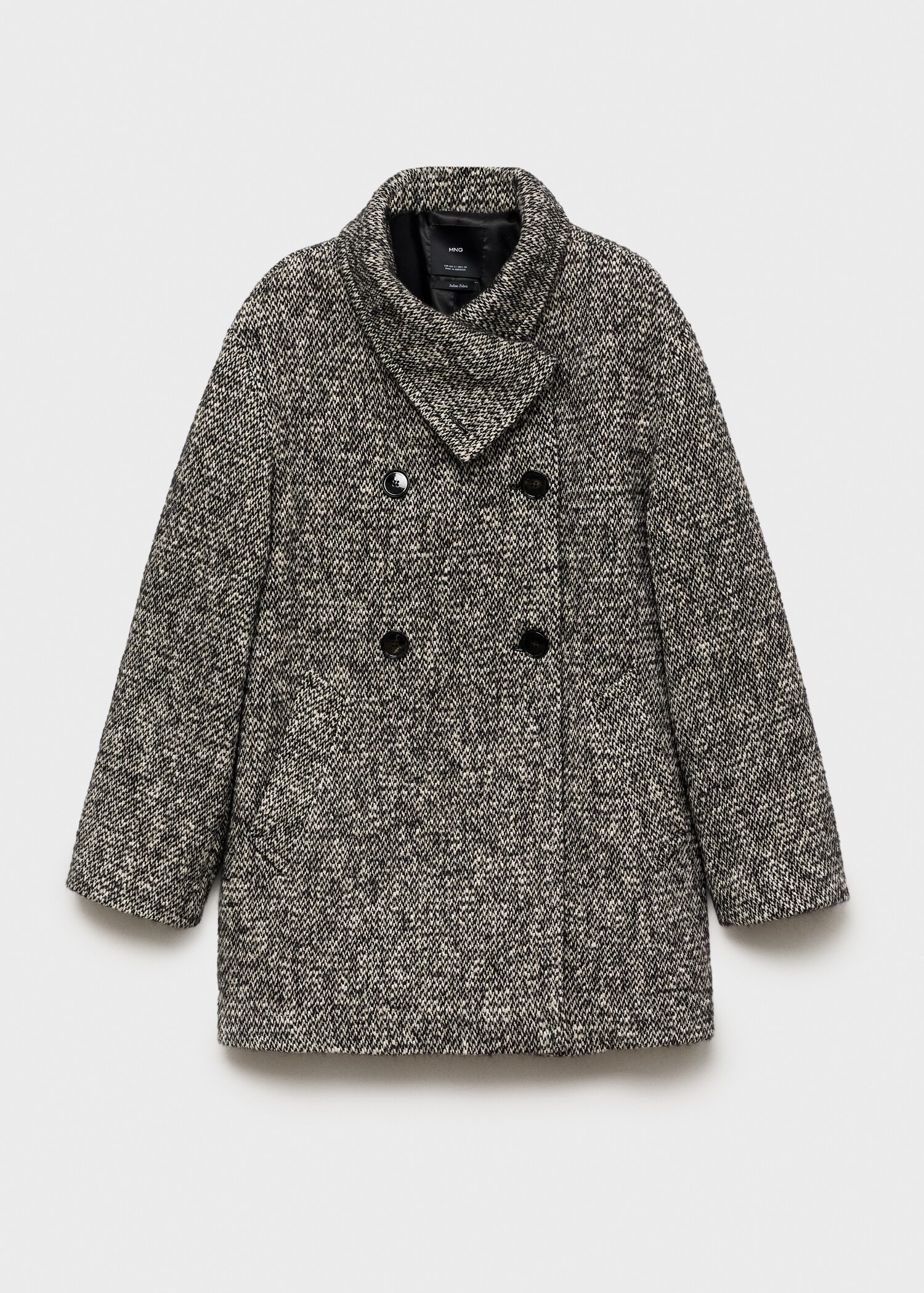 Gemêleerde double-breasted jas - Artikel zonder model