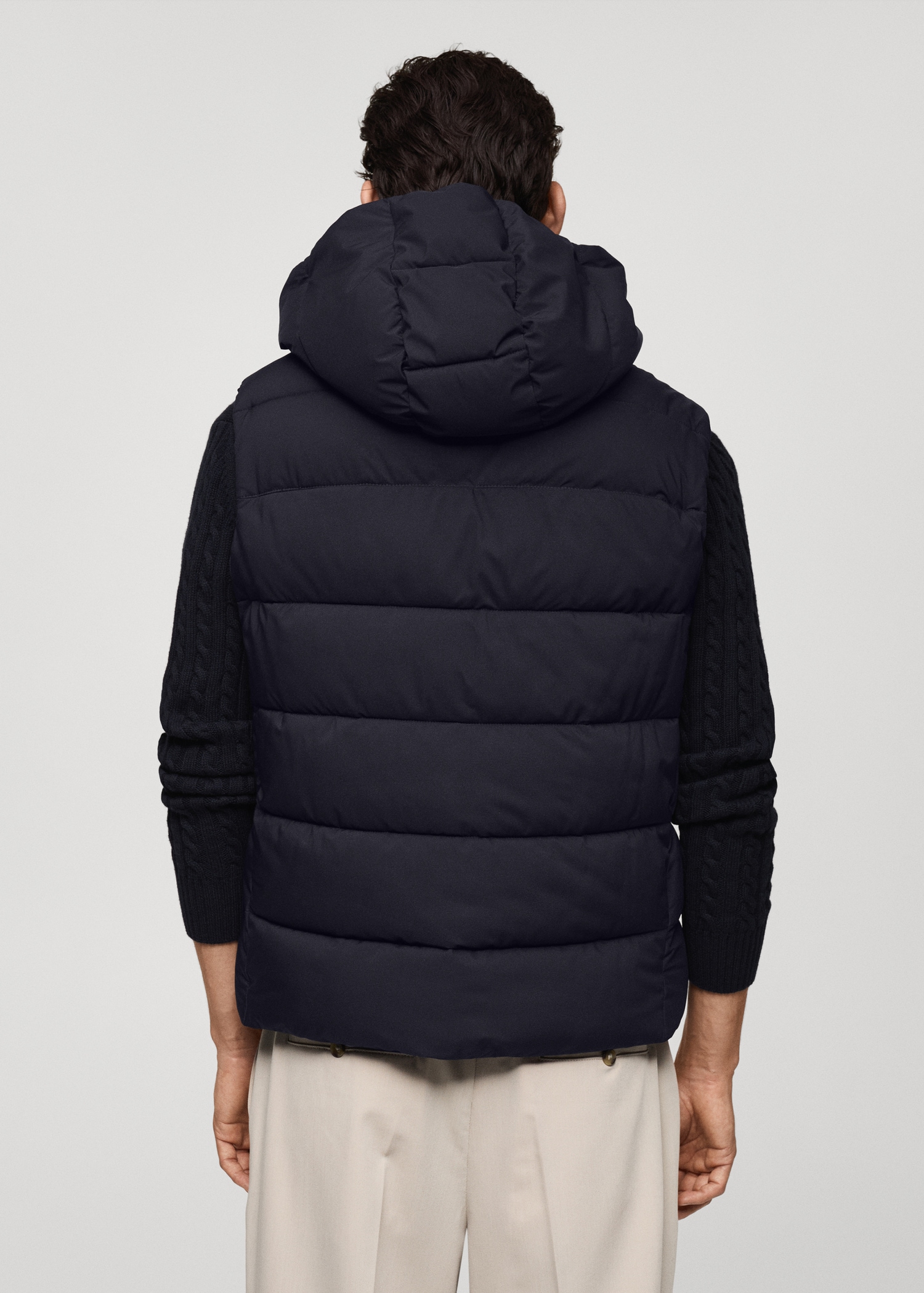 Water-repellent quilted gilet - Reverse of the article