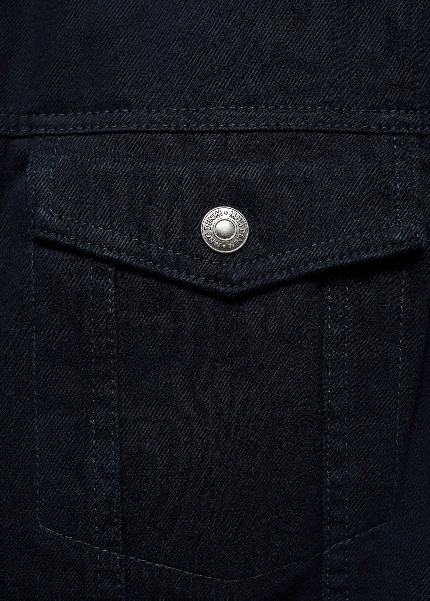 Jeansjacke mit Kunstshearling-Kragen - Detail des Artikels 0