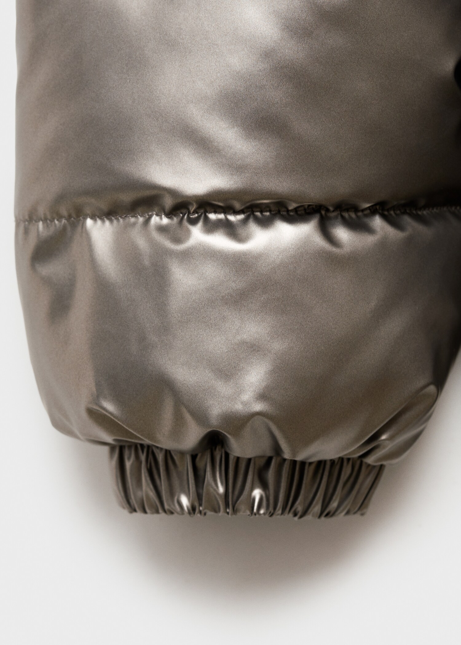 Metallic puffer jacket - Details of the article 0