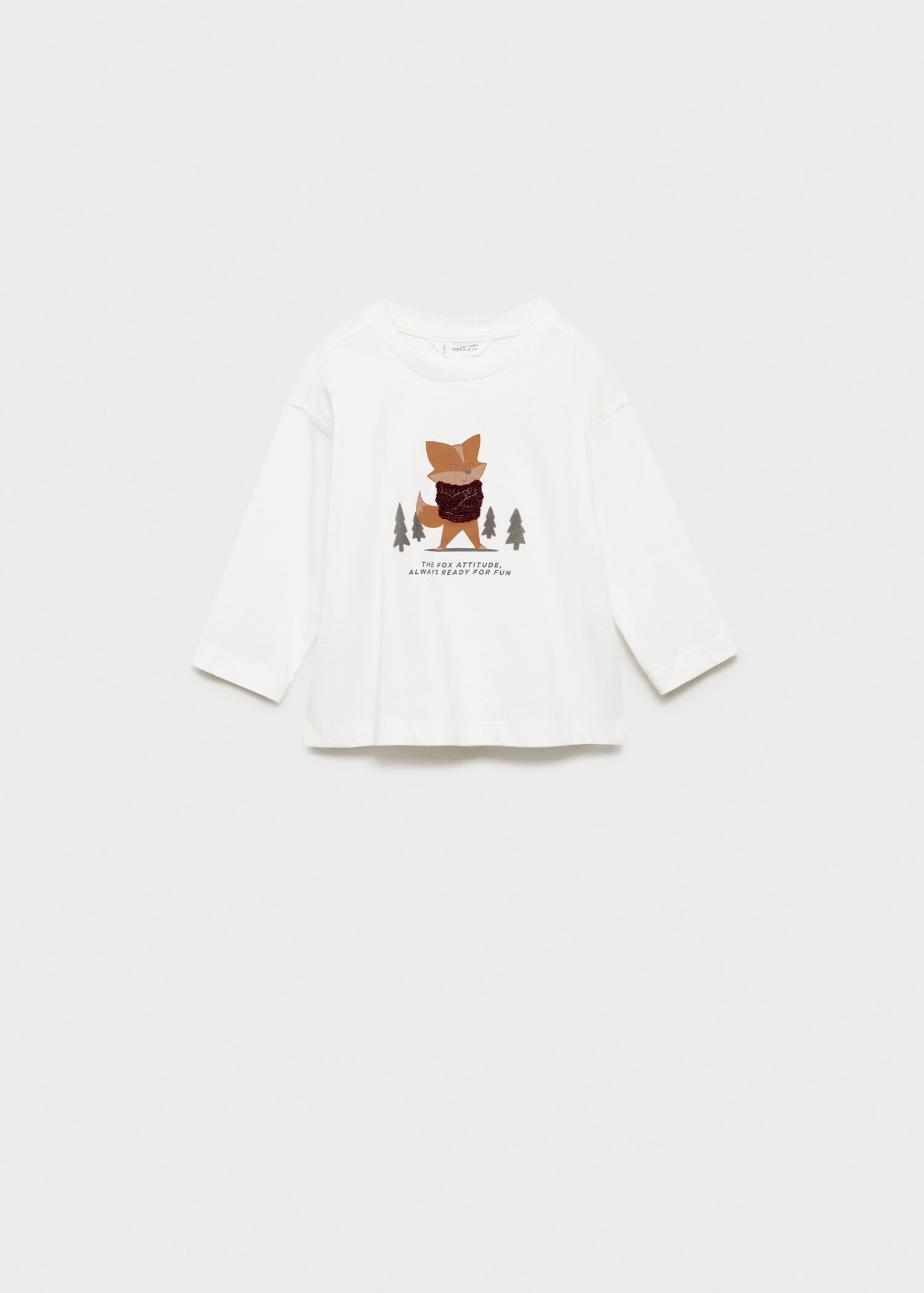 Embroidered detail cotton T-shirt - Article without model