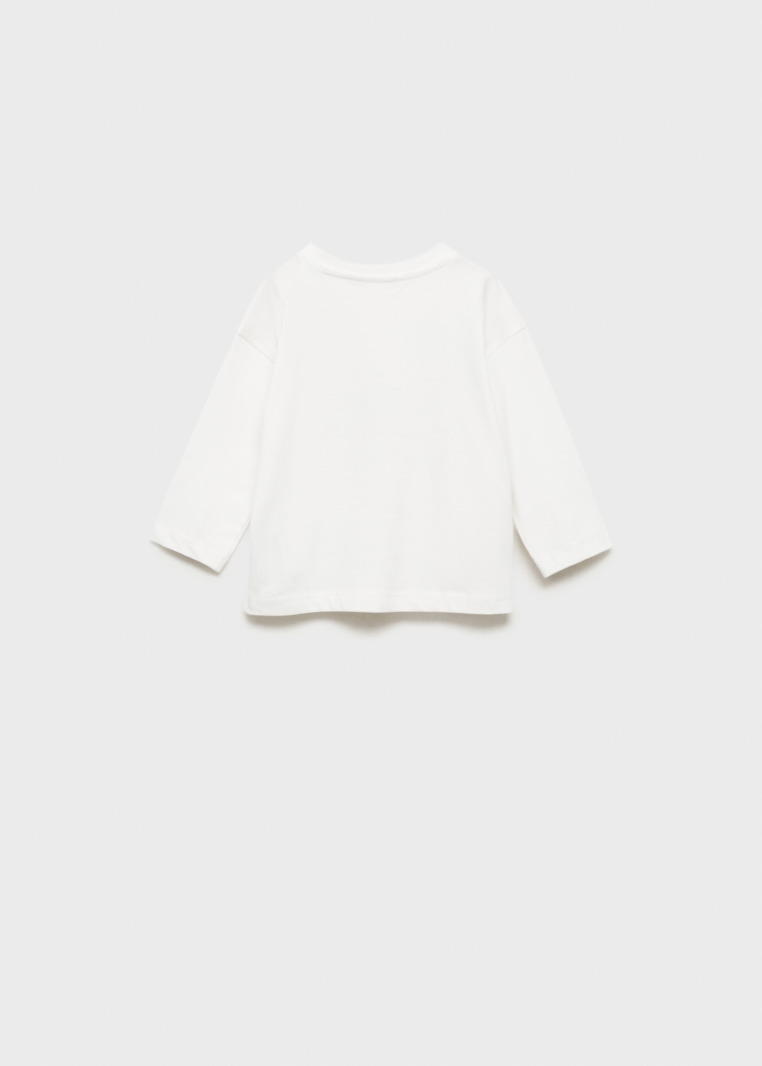 Embroidered detail cotton T-shirt - Reverse of the article