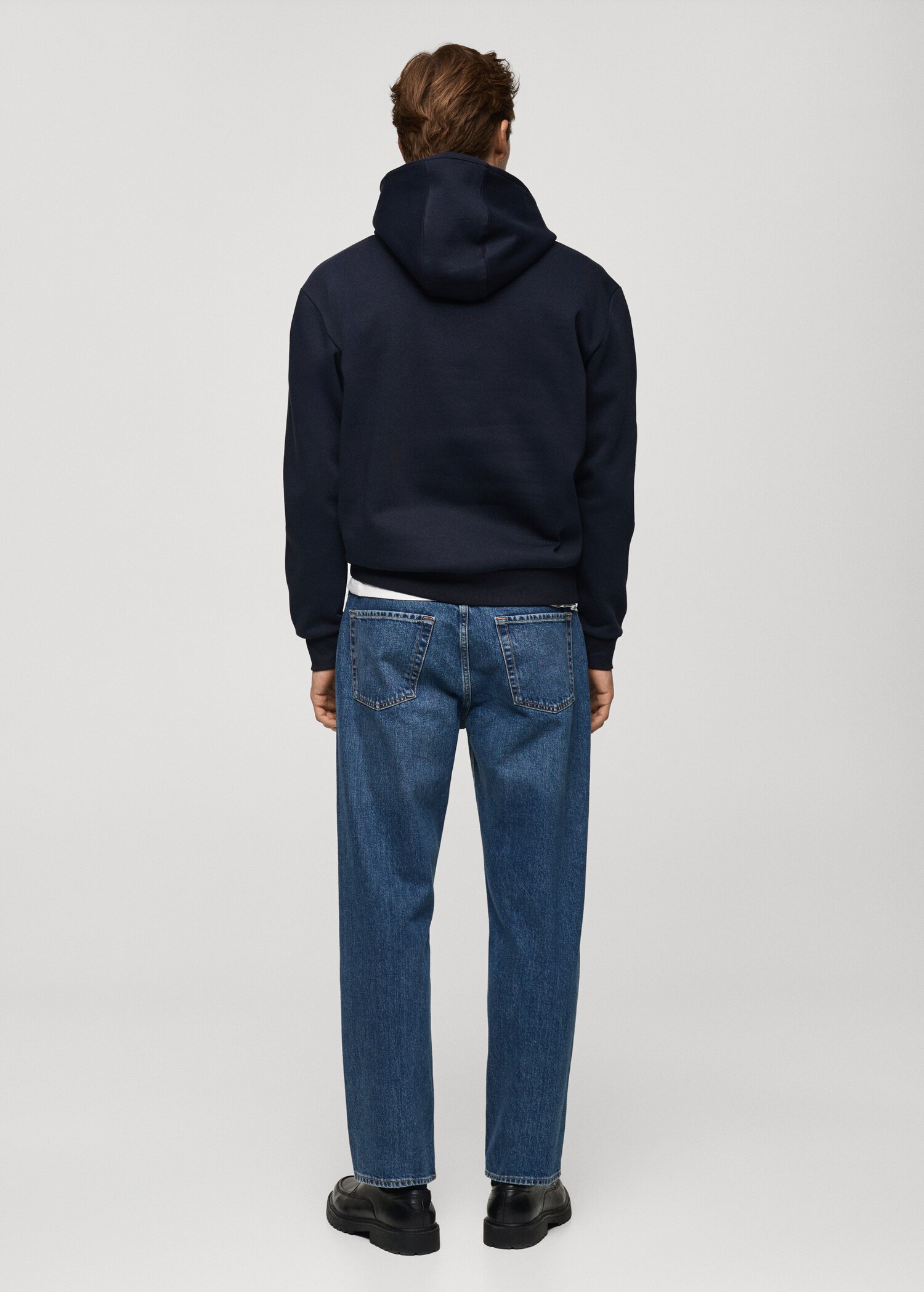 Baumwoll-Sweatshirt mit kombiniertem Printmuster - Rückseite des Artikels