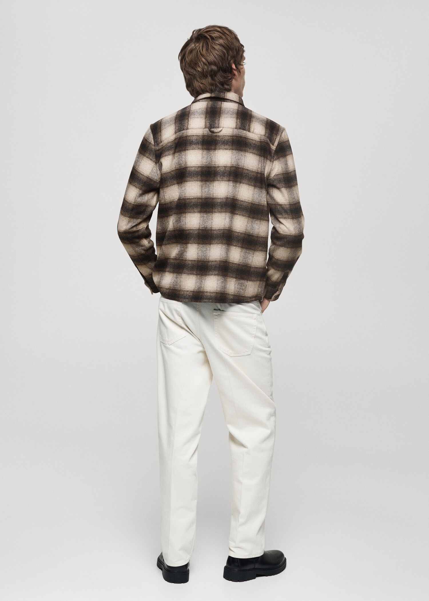 Check wool overshirt - Reverse of the article