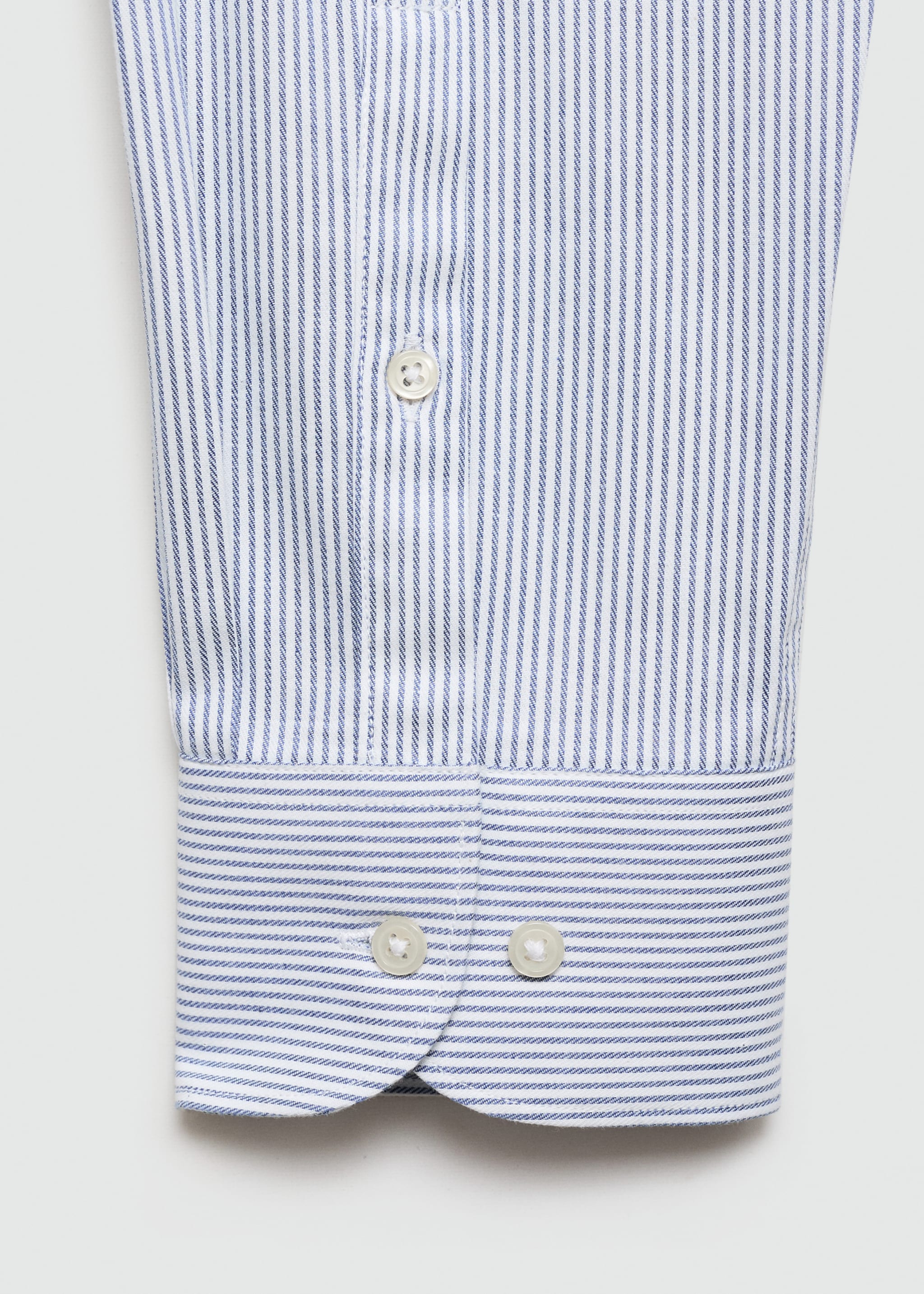 100% cotton flannel shirt with kodak stripes - Details of the article 0, Ink Blue. Ref: 77047925-00.
