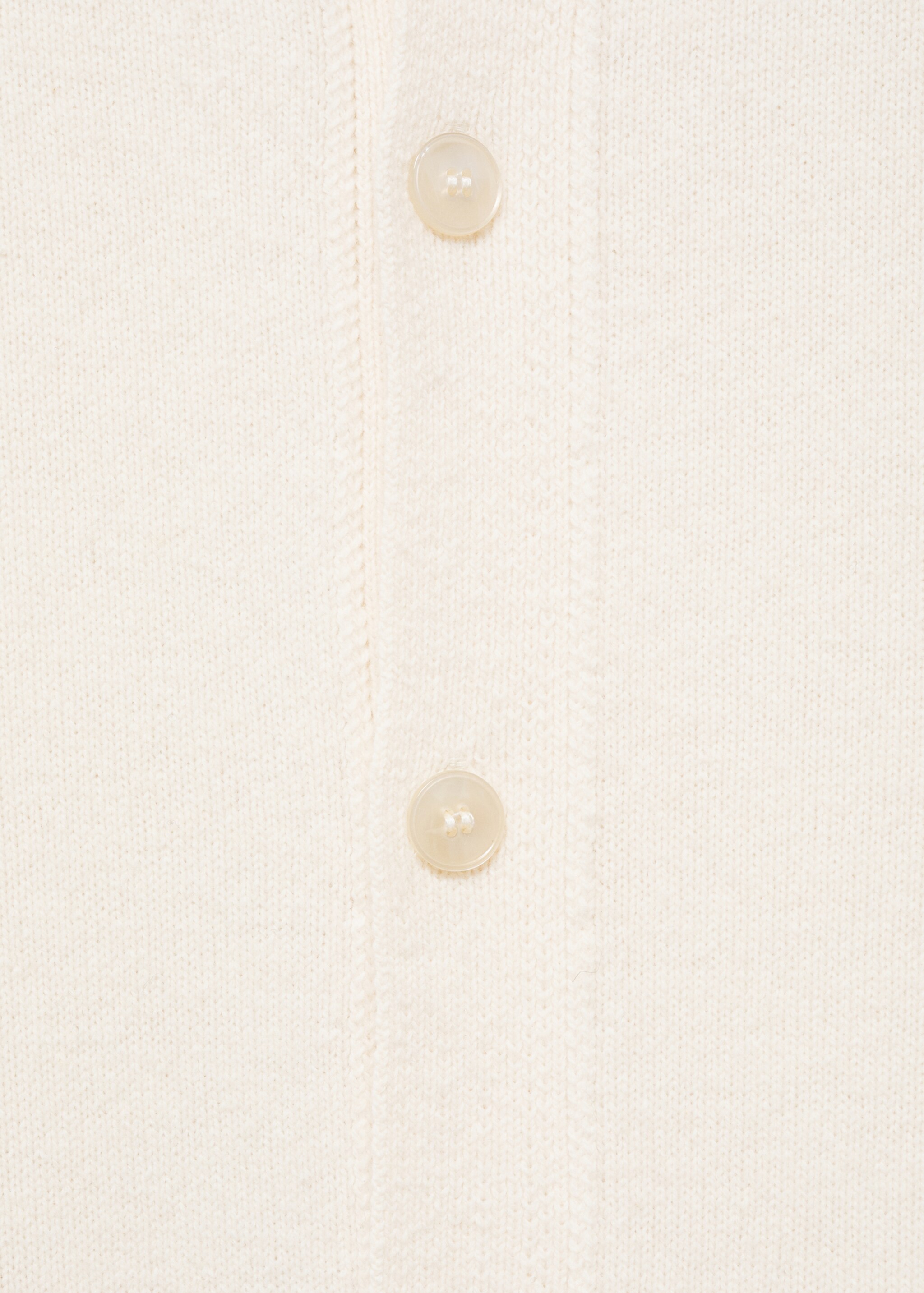 Rib-knit wool cardigan - Details of the article 0, Off White. Ref: 77047928-00.