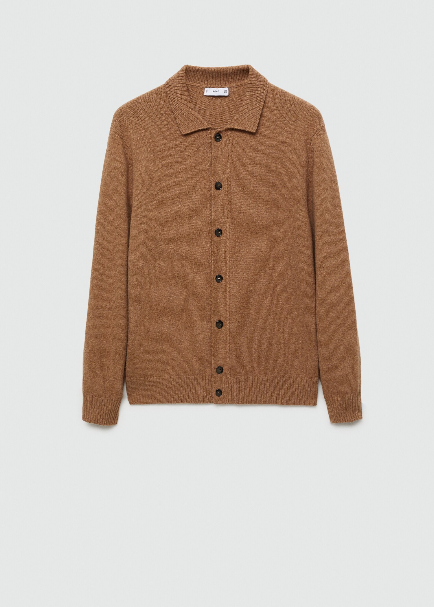 Rib-knit wool cardigan - Article without model