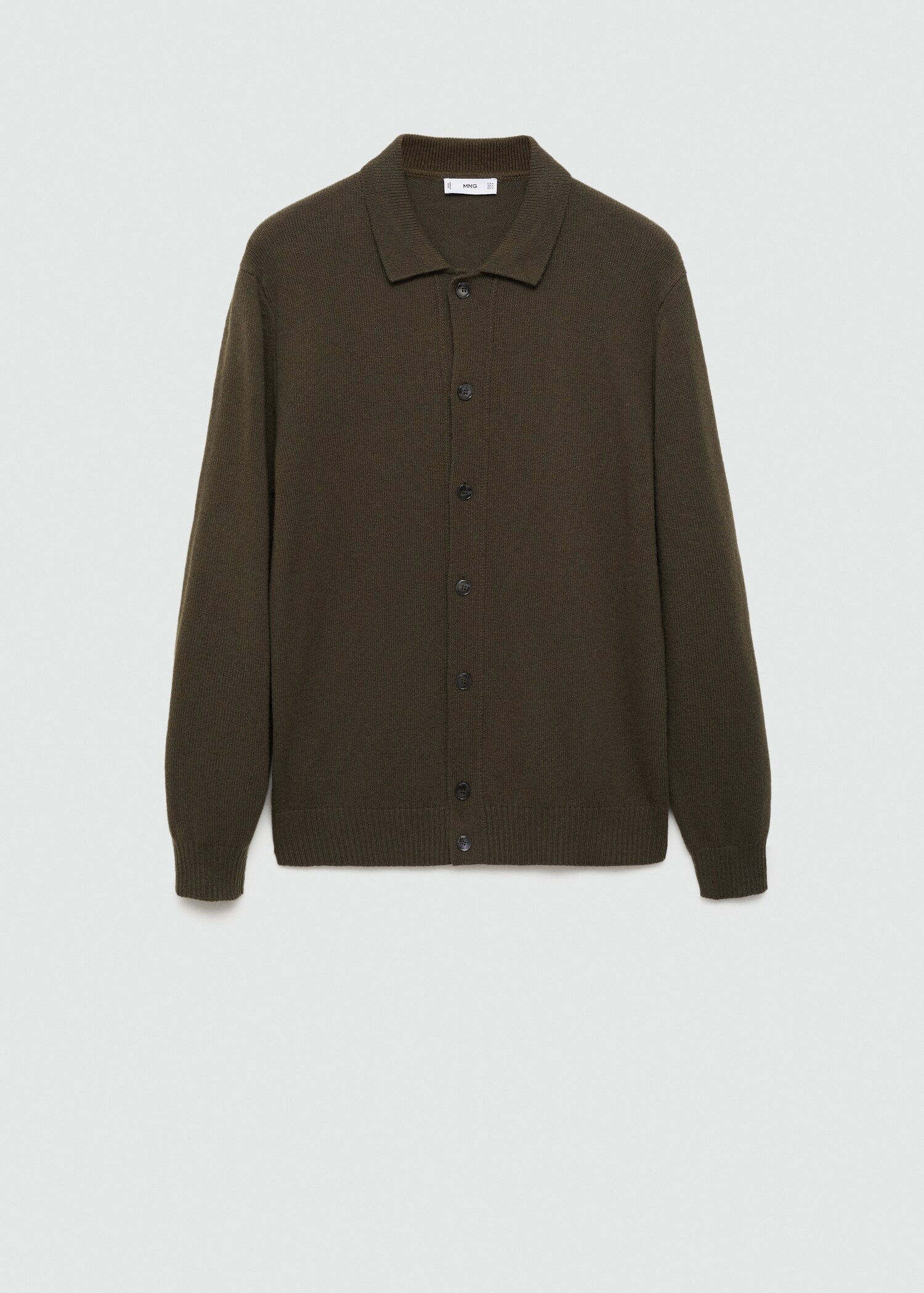 Rib-knit wool cardigan - Article without model