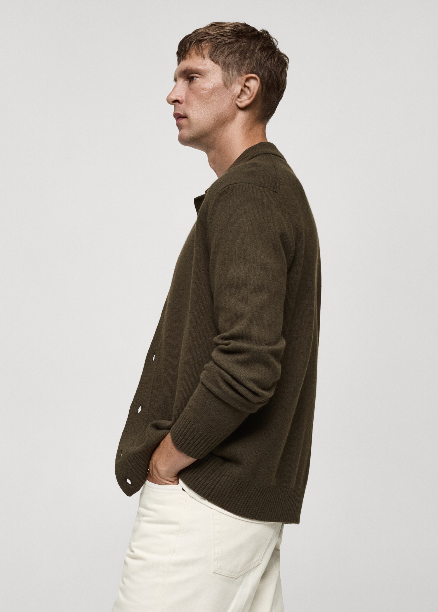 Rib-knit wool cardigan - Details of the article 2