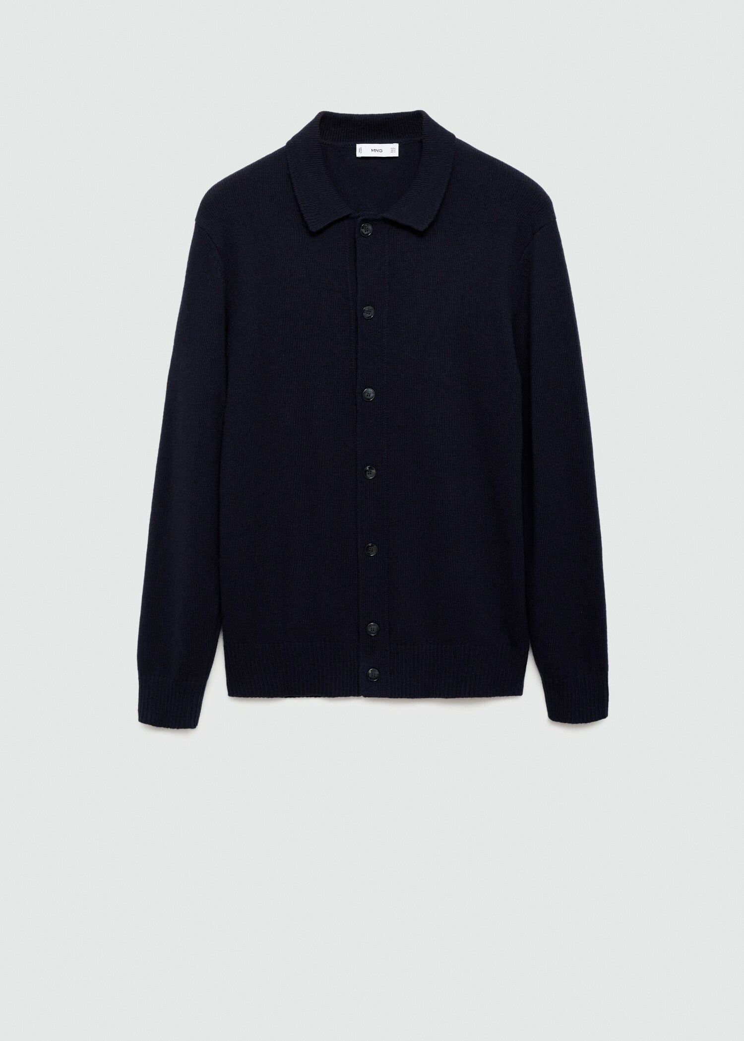 Rib-knit wool cardigan - Article without model