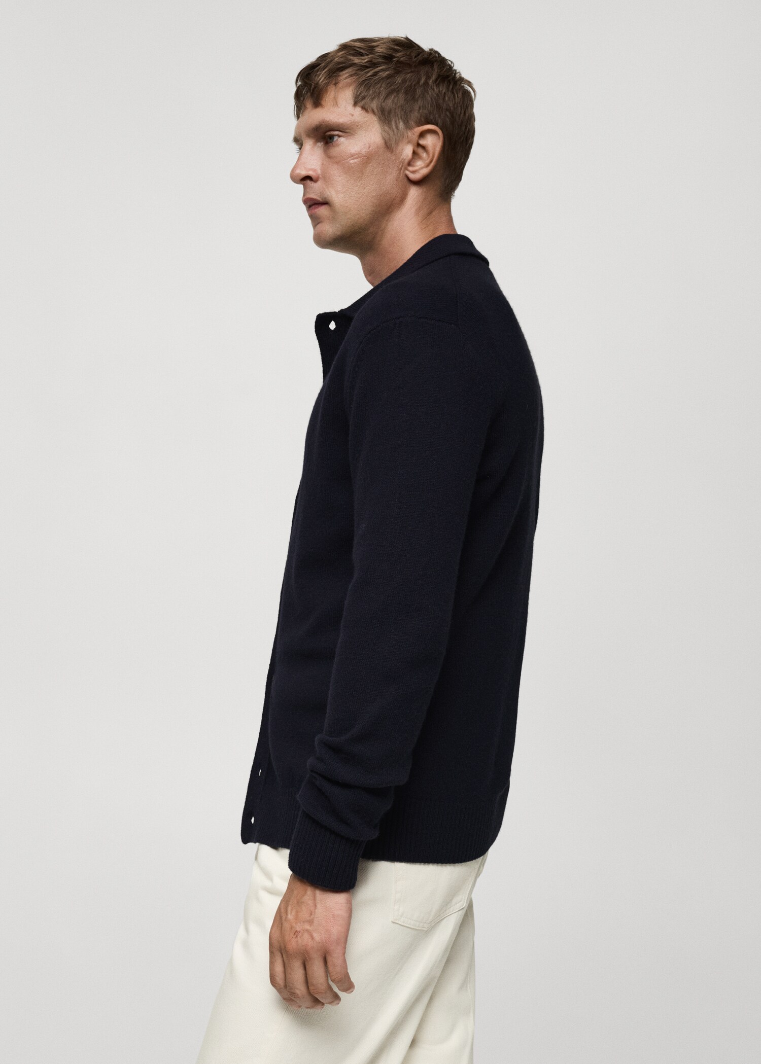 Rib-knit wool cardigan - Details of the article 2