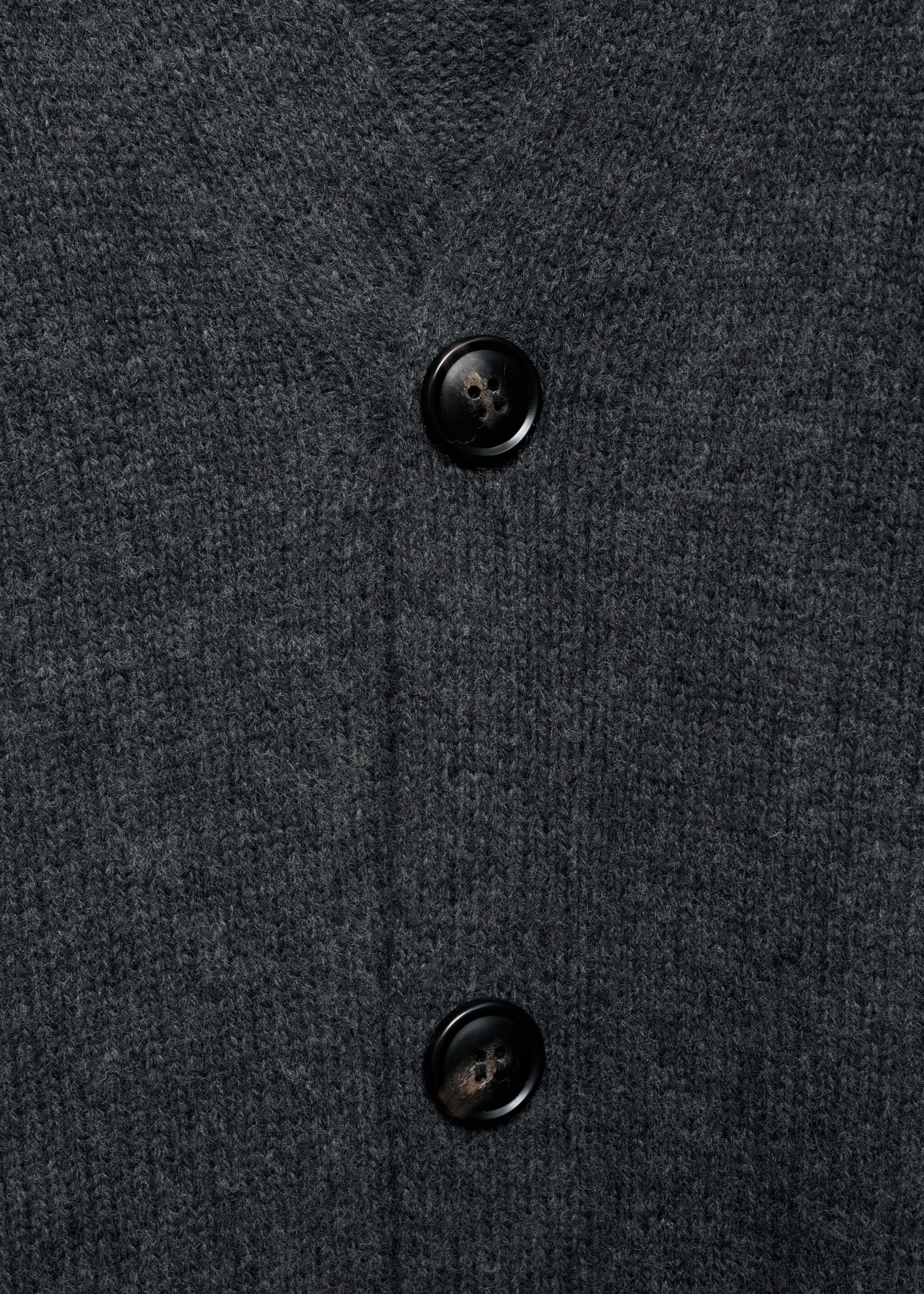 Cardigan lana maglia media - Dettaglio dell'articolo 8, Grigio antracite. Ref: 77047929-00.