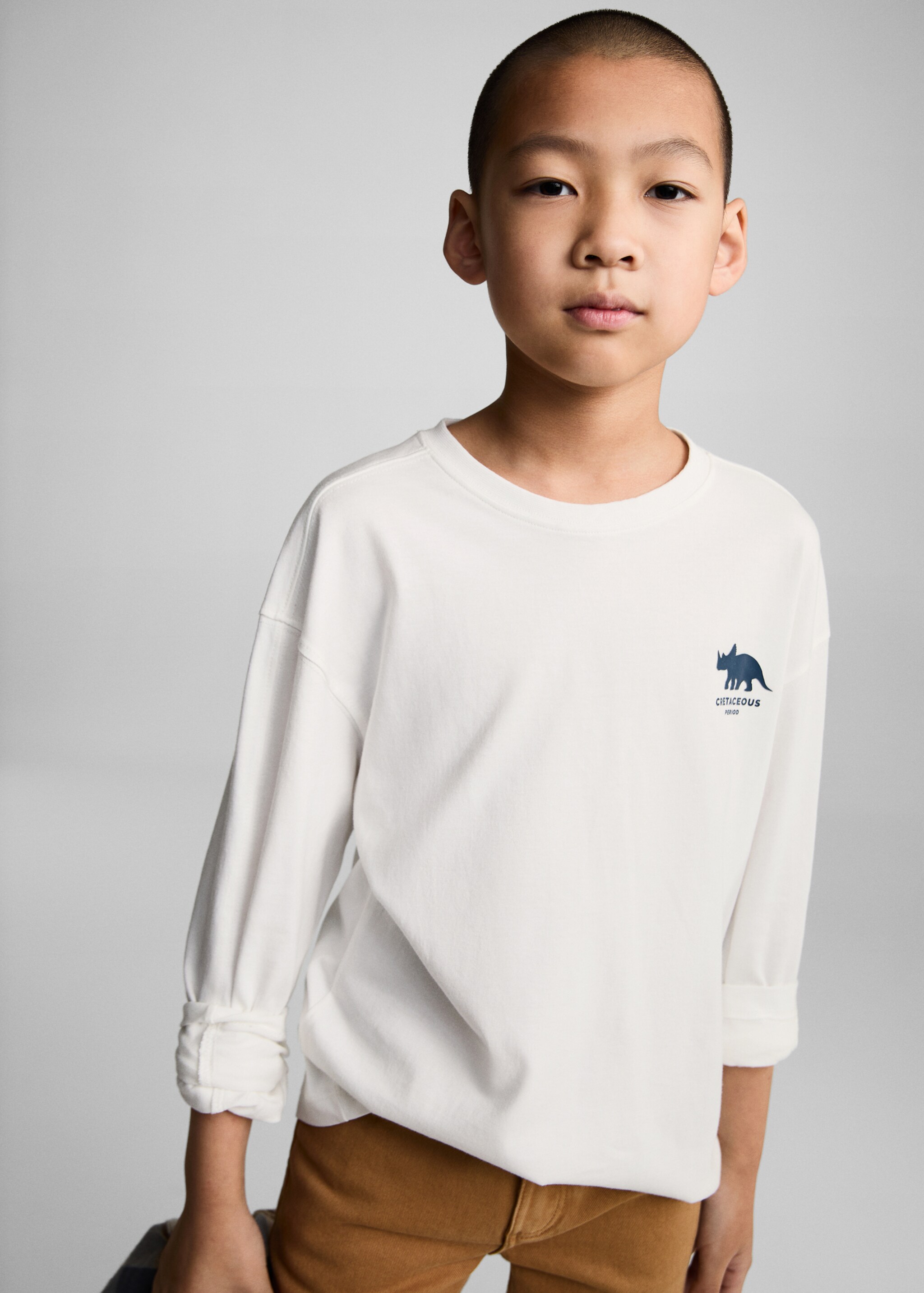 Printed long sleeve t-shirt - Medium plane, Off White. Ref: 77047930-00.
