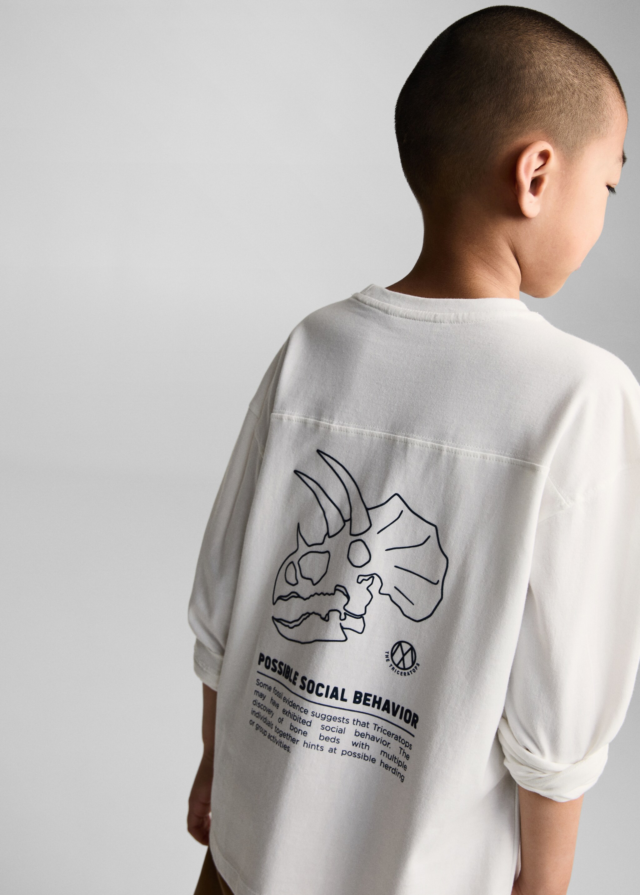 Printed long sleeve t-shirt - Details of the article 6, Off White. Ref: 77047930-00.