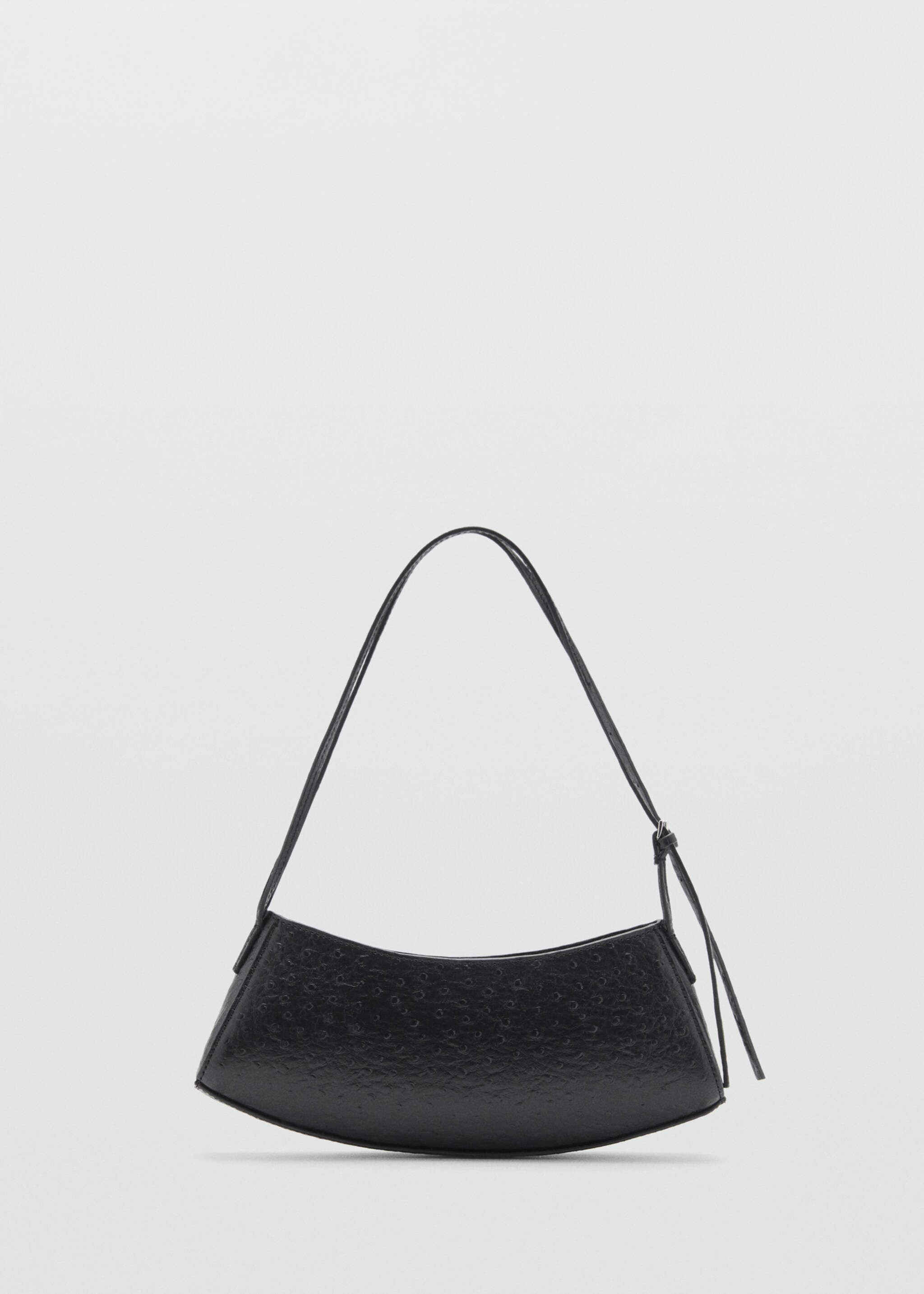 Oval textured bag - Article without model, Black. Ref: 77047933-00.
