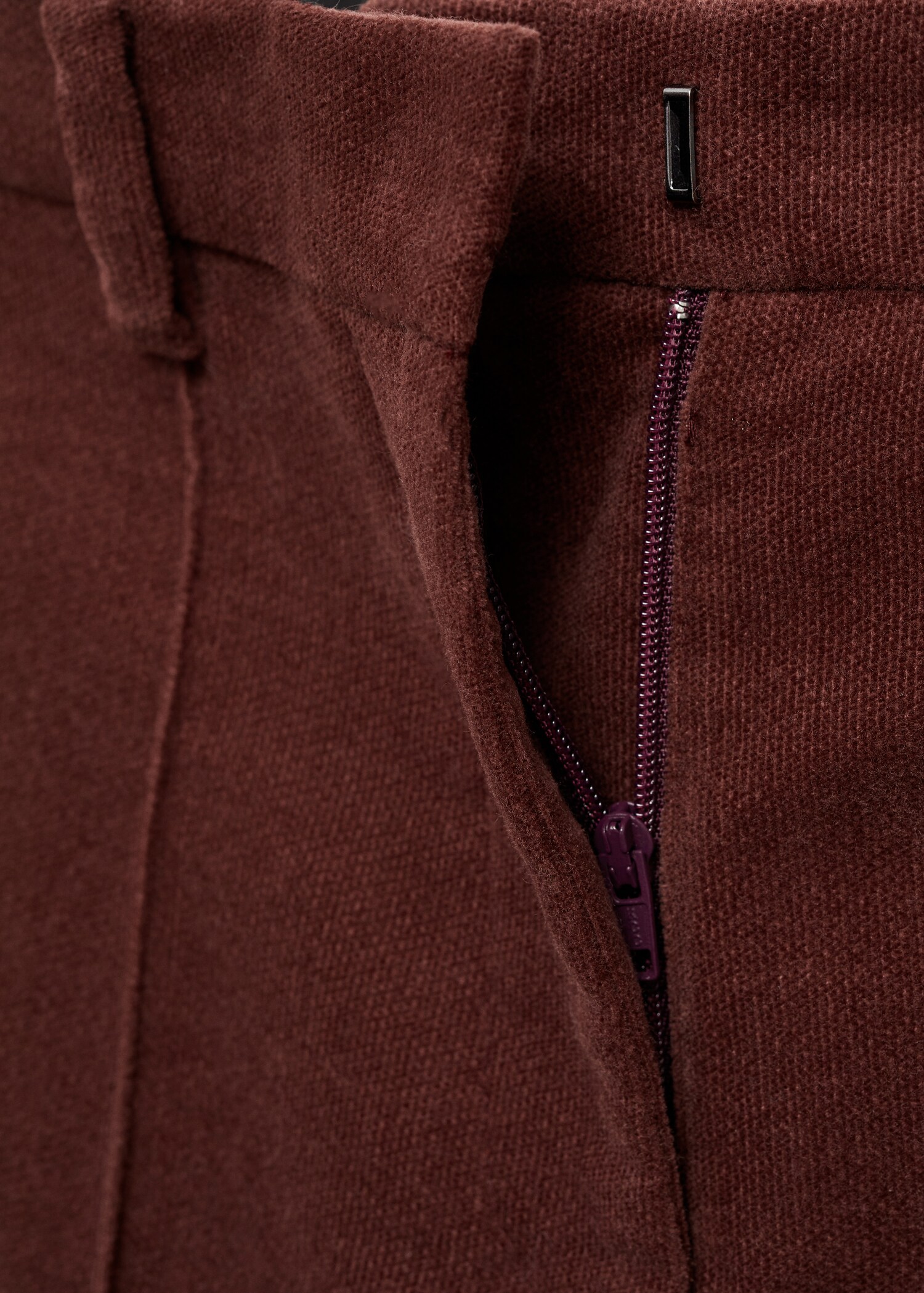 Sametové kalhoty rovného střihu - Detail zboží 8