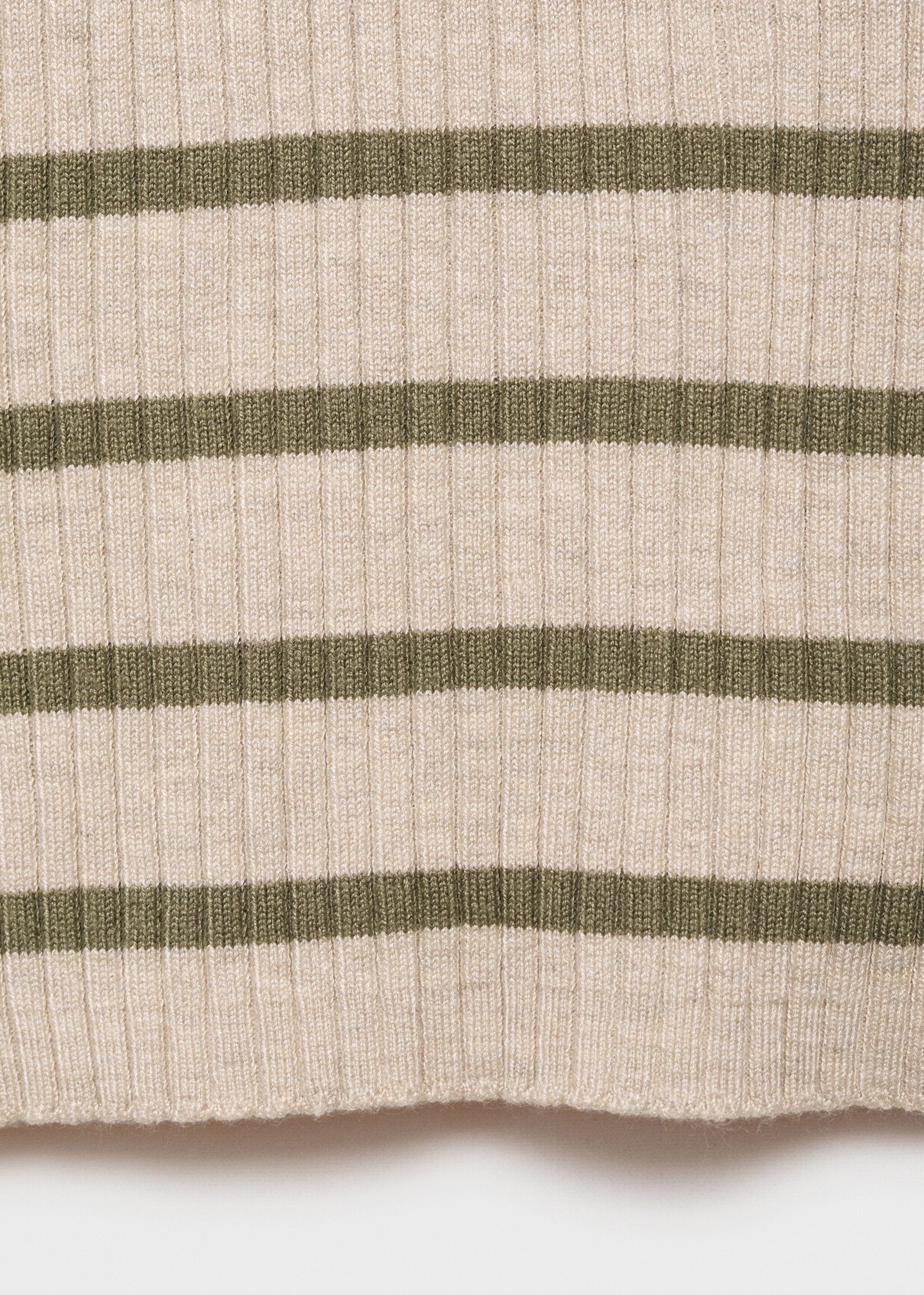 Turtleneck ribbed sweater - Details of the article 0, Sand. Ref: 77048273-00.