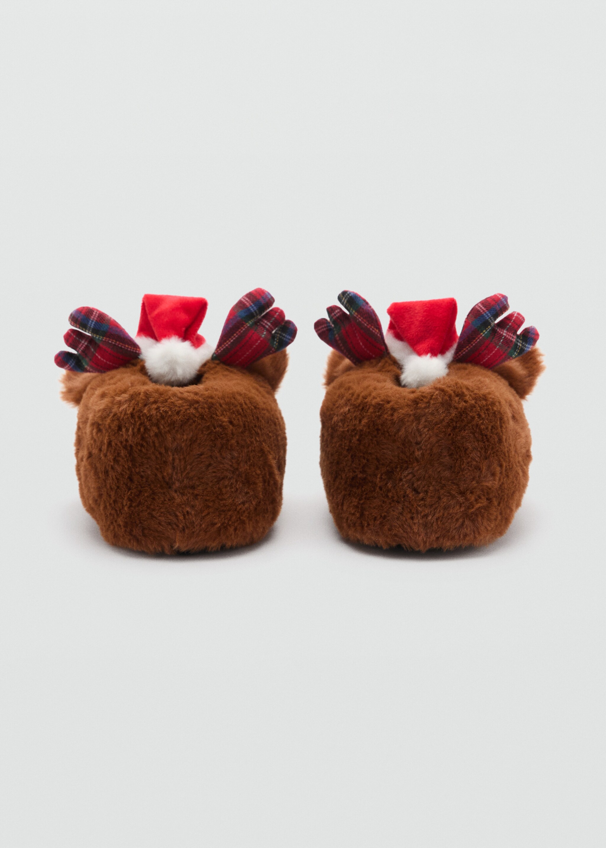 Reindeer slippers - Details of the article 1, Brown. Ref: 77048276-00.