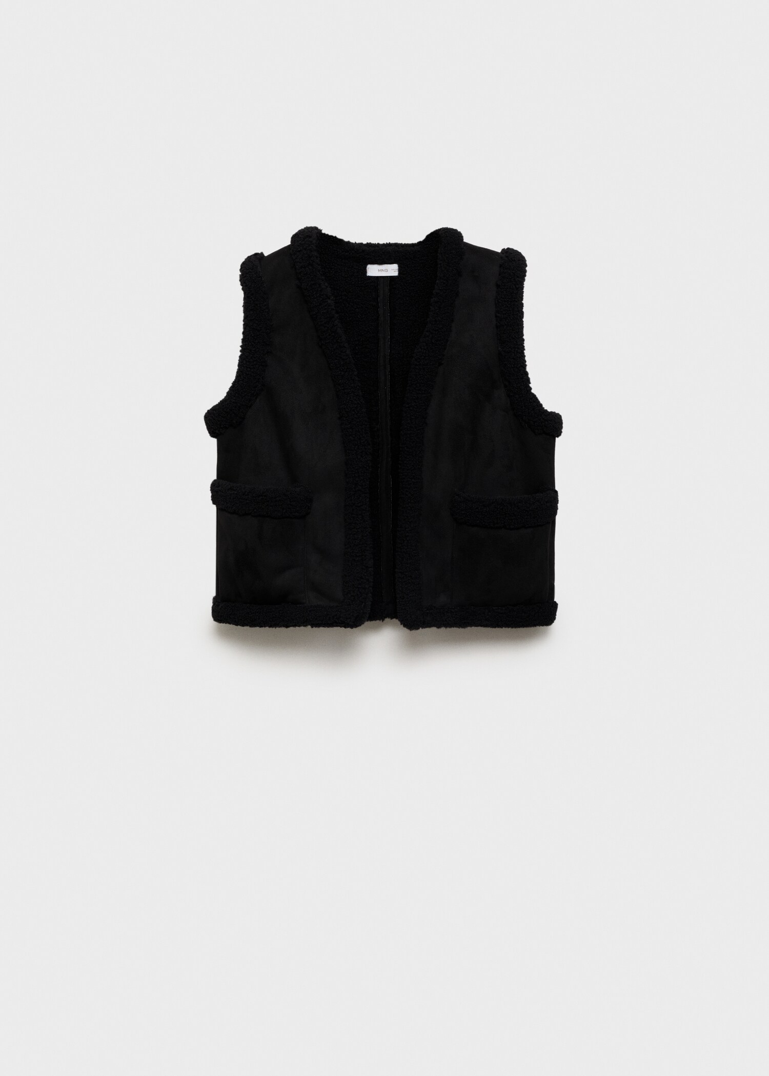 Combined shearling-effect gilet - Article without model