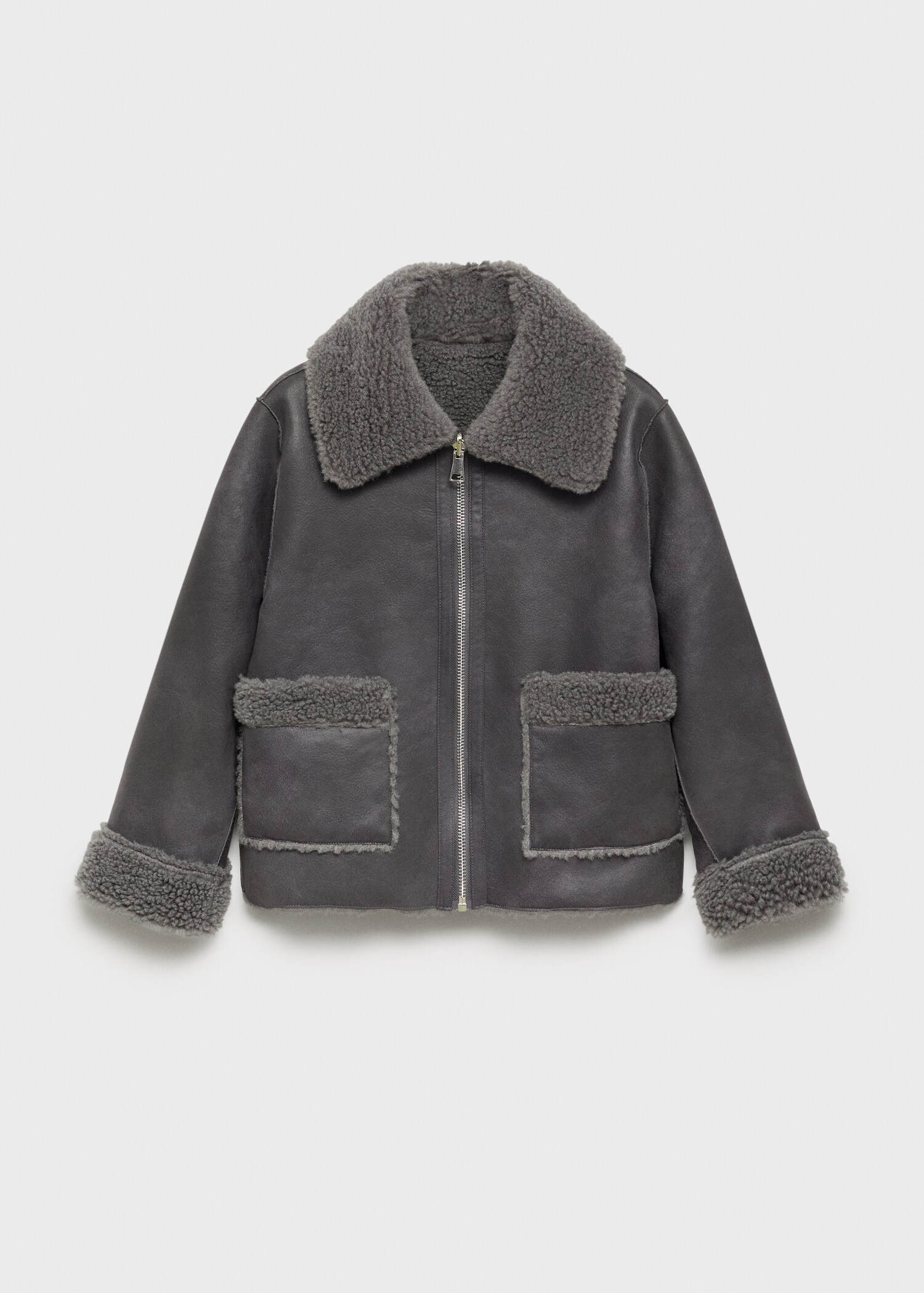 Jacke mit Futter in Lammfelloptik - Artikel ohne Model