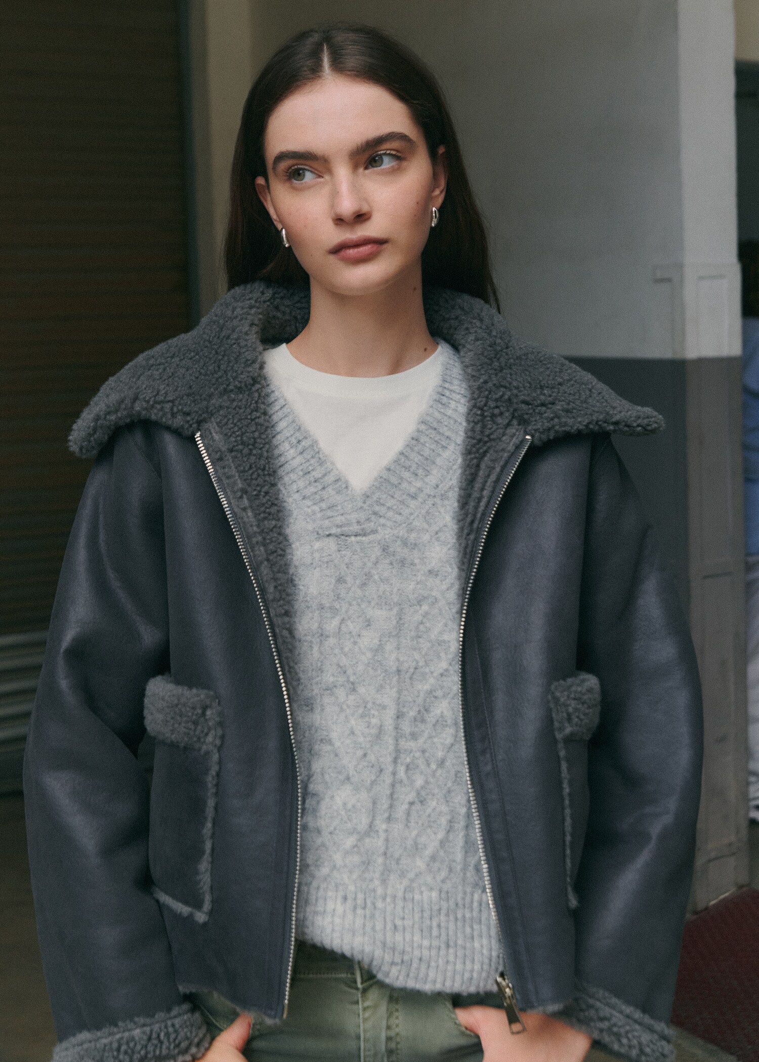 Jacke mit Futter in Lammfelloptik - Detail des Artikels 5