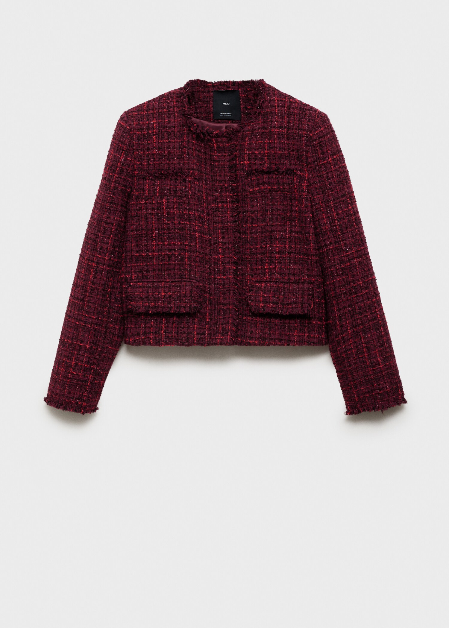 Tweed jacket with frayed ends - Article without model