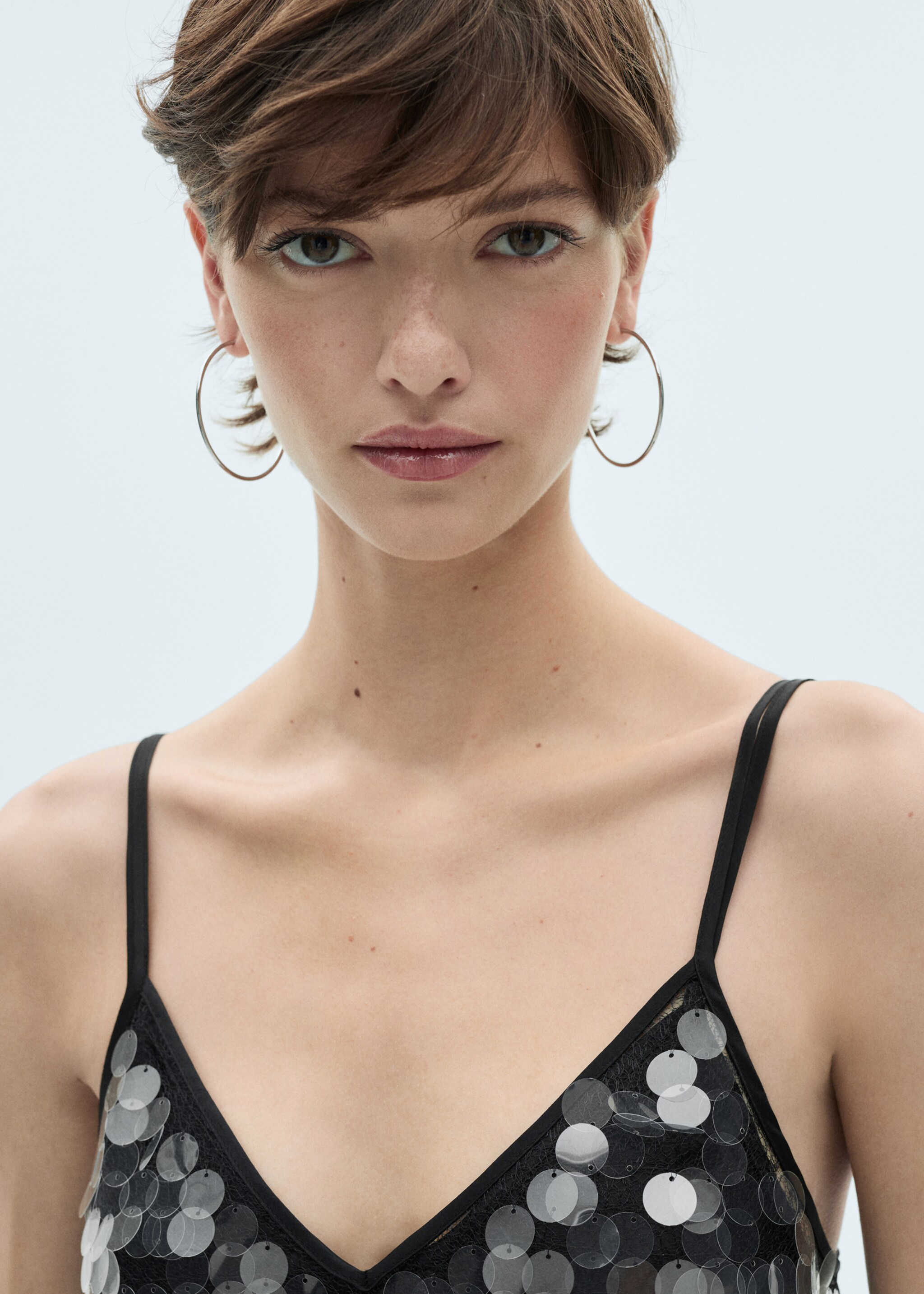 Robe disques semi-transparente - Détail de l'article 1, Gris. Ref: 77049056-00.