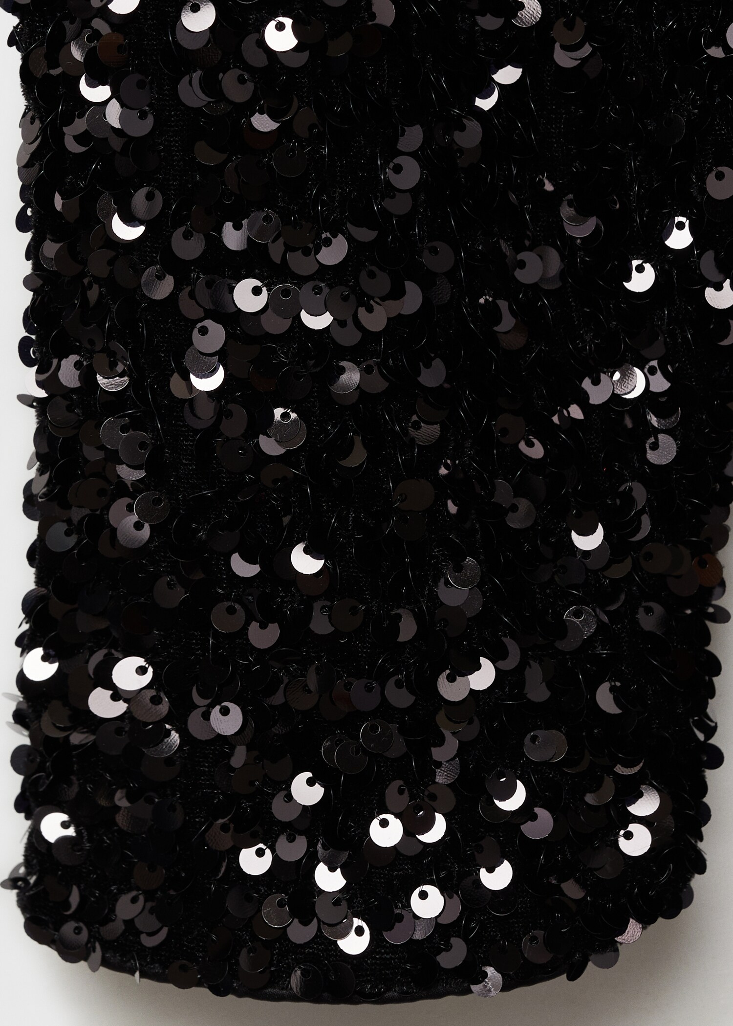 Puffed sleeves sequined dress - Details of the article 0