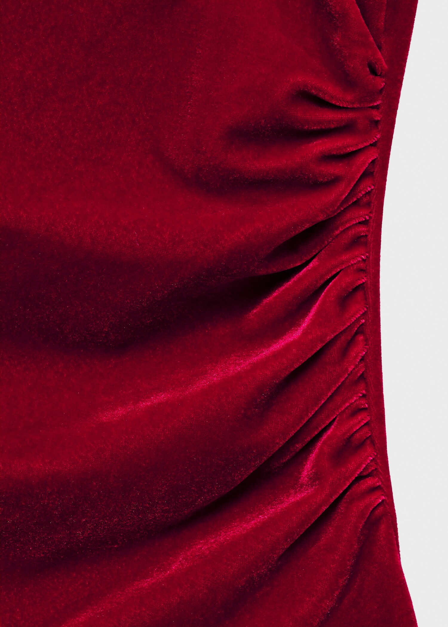 Asymmetric velvet top - Details of the article 0