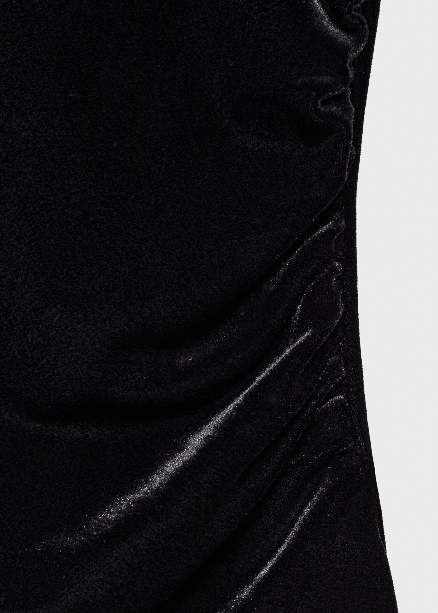 Asymmetric velvet top - Details of the article 0