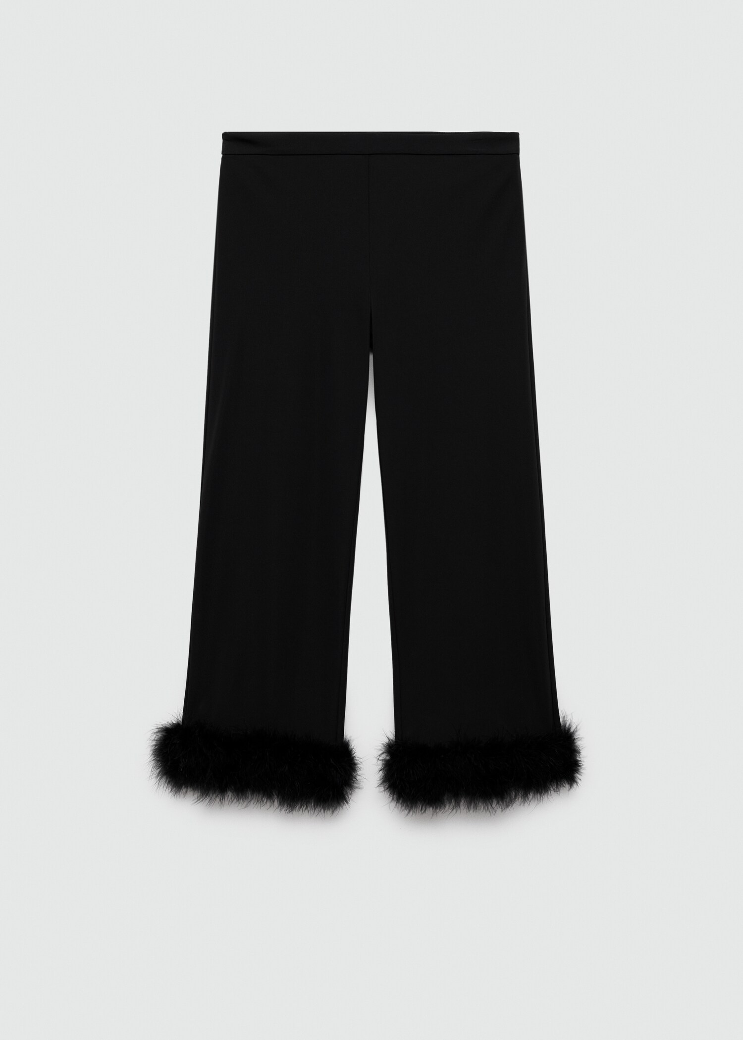 Cropped trousers with feather detail - Article without model