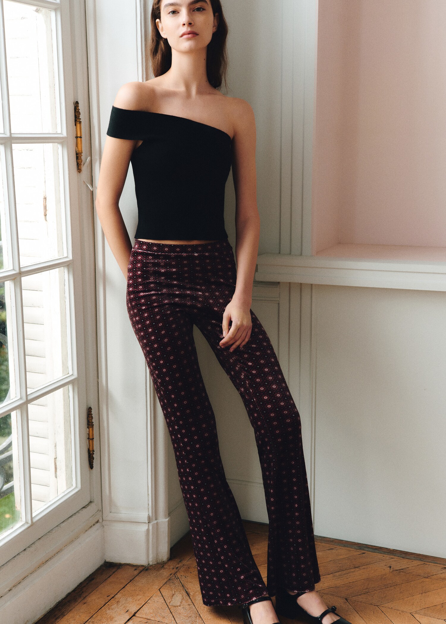 Leggings flare estampat vellut - Detall de l'article 5