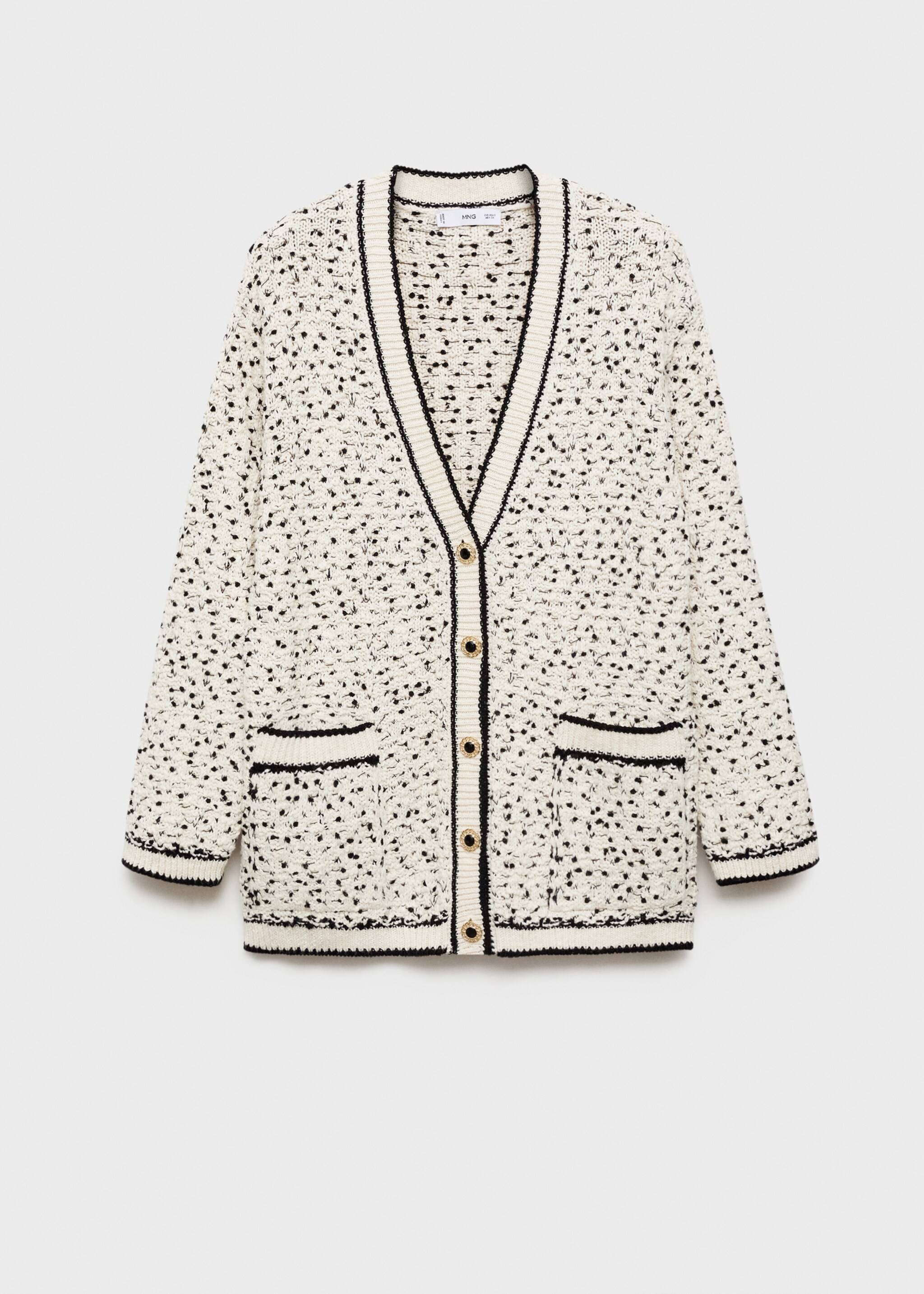 Flecked oversize cardigan - Article without model, Ecru. Ref: 77049068-00.