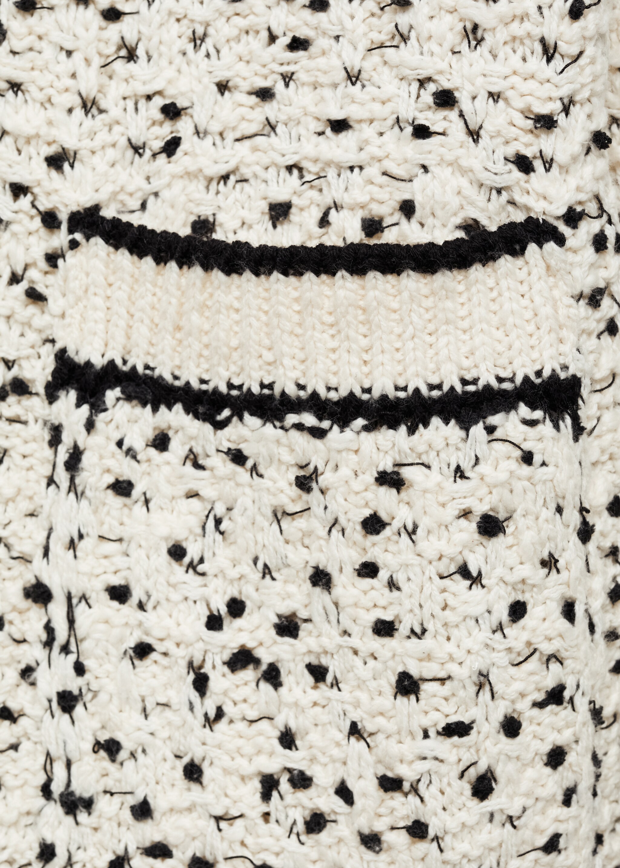 Flecked oversize cardigan - Details of the article 0, Ecru. Ref: 77049068-00.