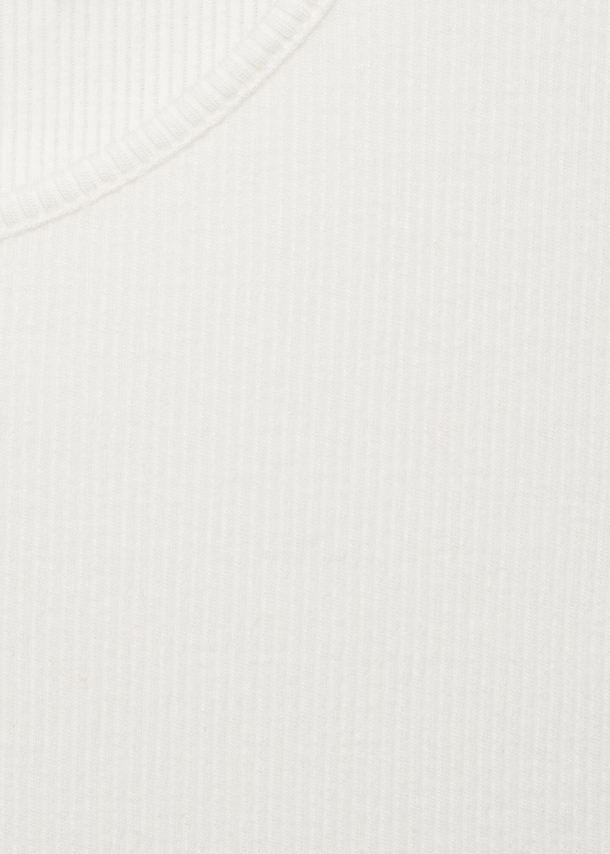 Ribbed cotton top - Details of the article 8, White. Ref: 77049072-00.