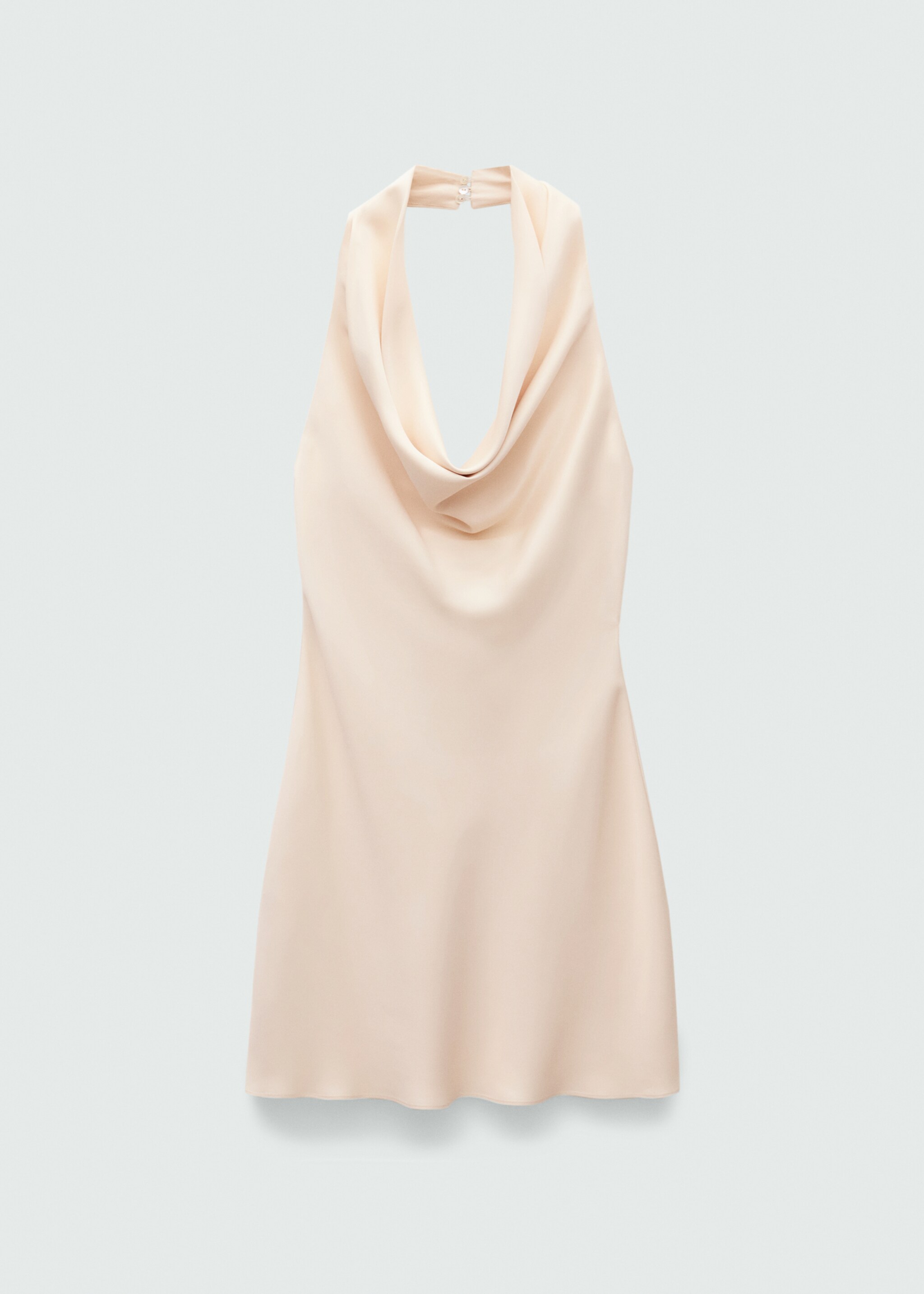 Vestit setinat coll drapejat - Article sense model, Cru. Ref: 77049073-00.