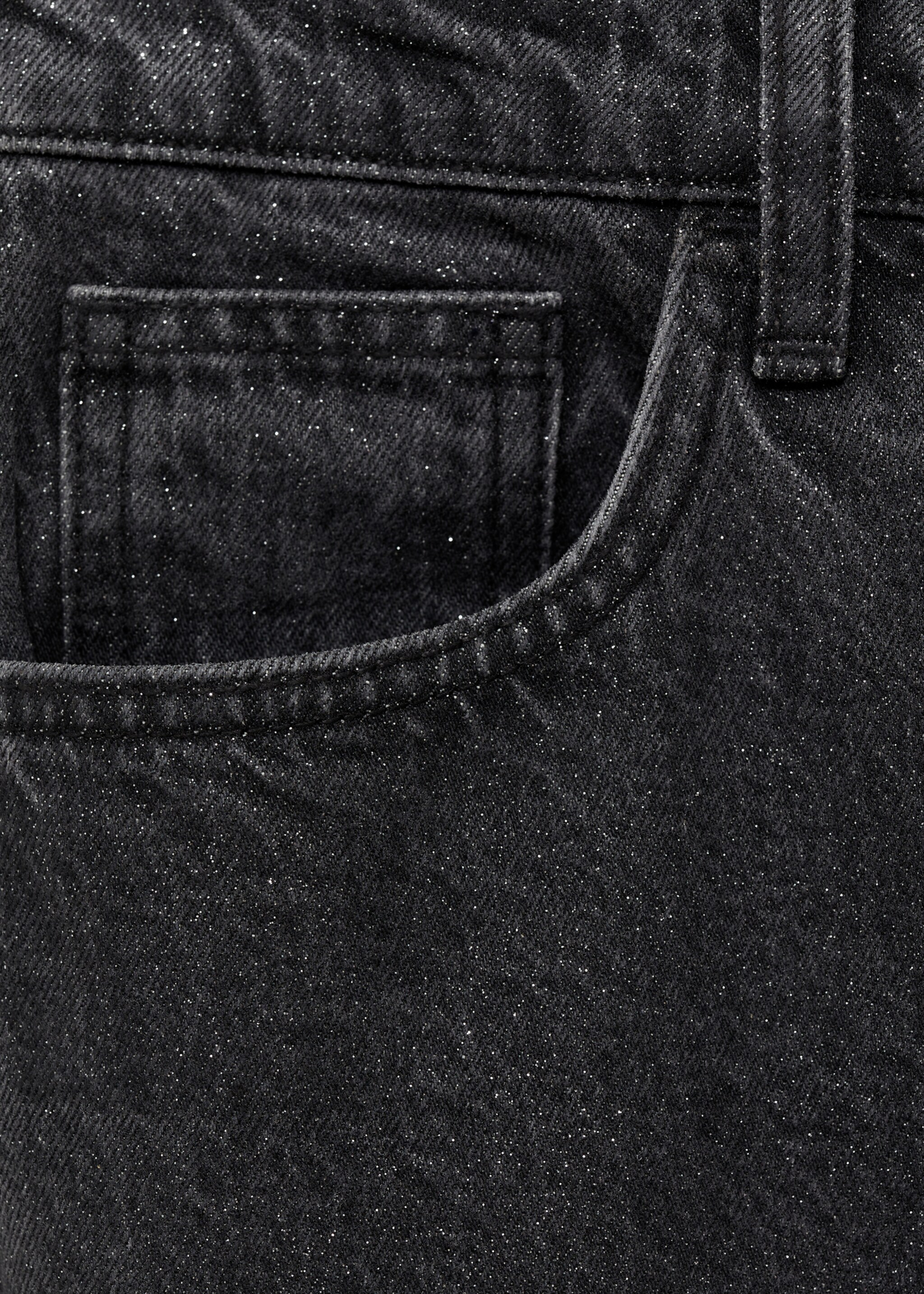 Glansiga jeans rak passform - Detaljer om artikeln 0, Black denim. Ref: 77049074-00.