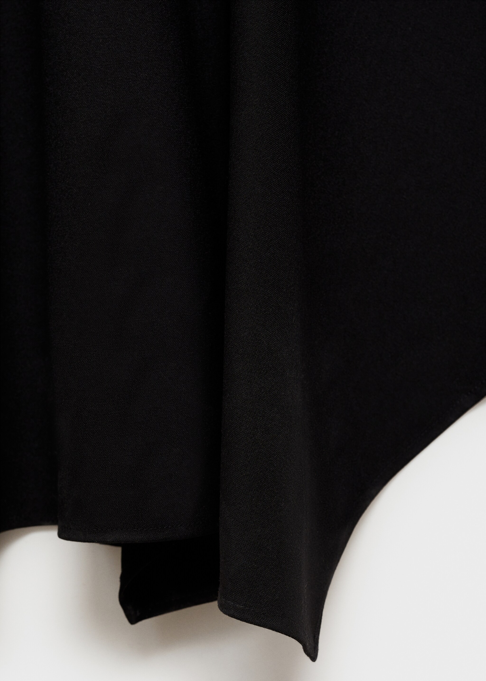 Asymmetrical dress with belt - Details of the article 0, Black. Ref: 77049075-00.