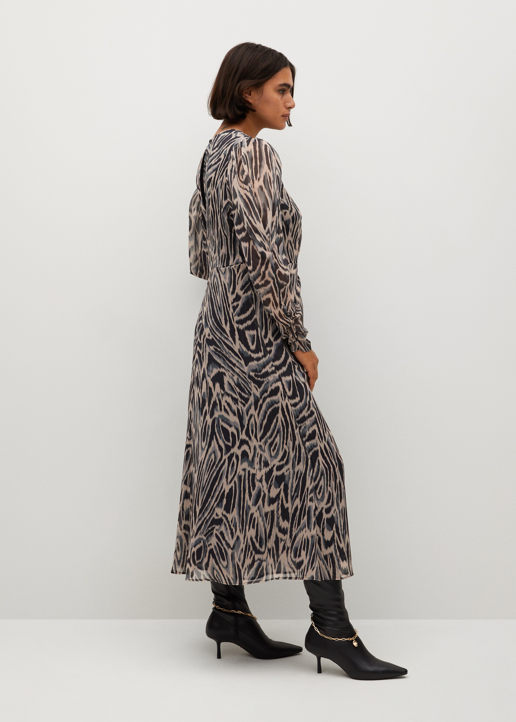 Vestido estampado midi - Reverso del artículo