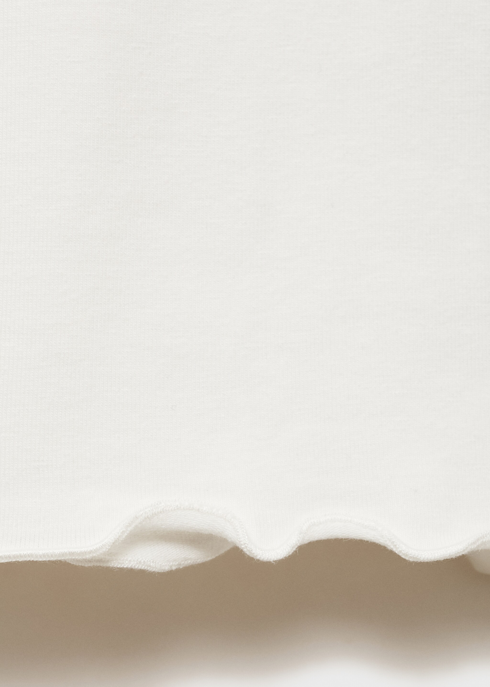 Baumwoll-T-Shirt mit Strassverzierung - Detail des Artikels 0, Cremeweiß. Ref: 77049229-00.