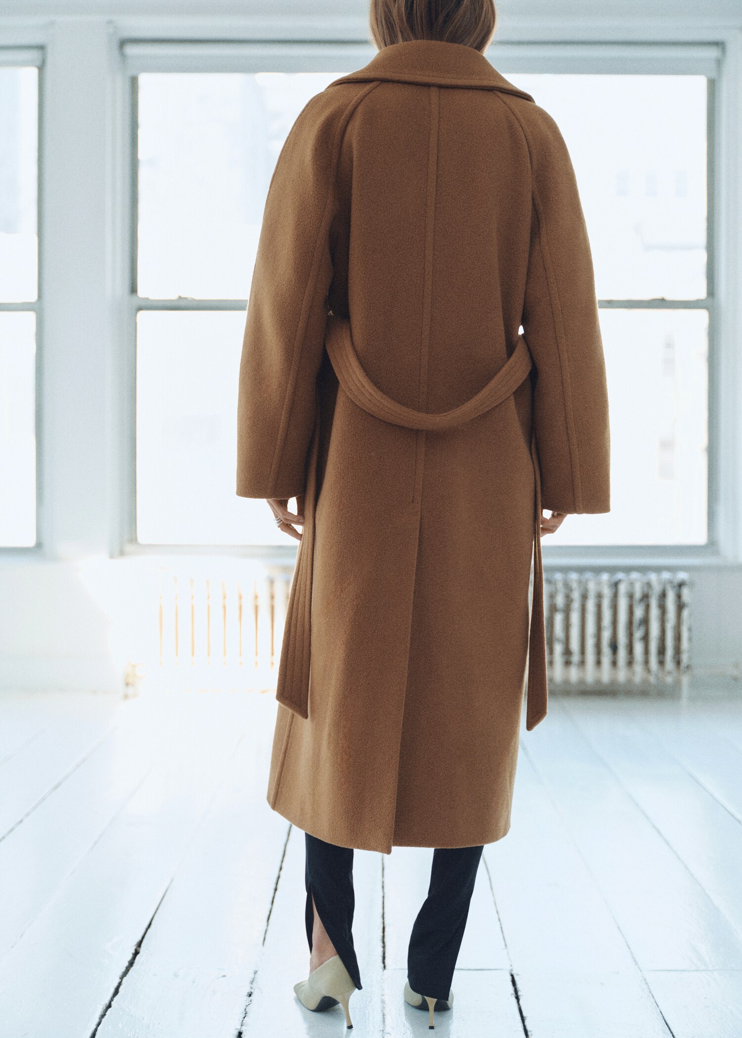 Manteau laine ceinture Femme MANGO OUTLET France métropolitaine