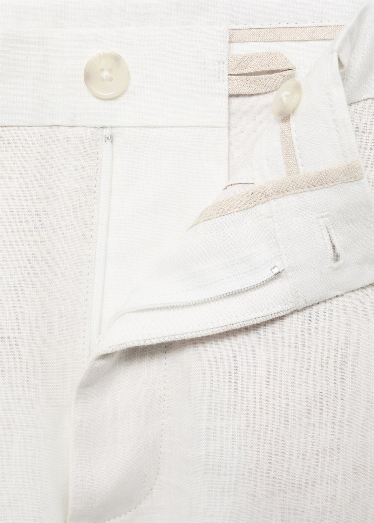 Παντελόνι 100% λινό slim fit - Λεπτομέρεια του προϊόντος 8