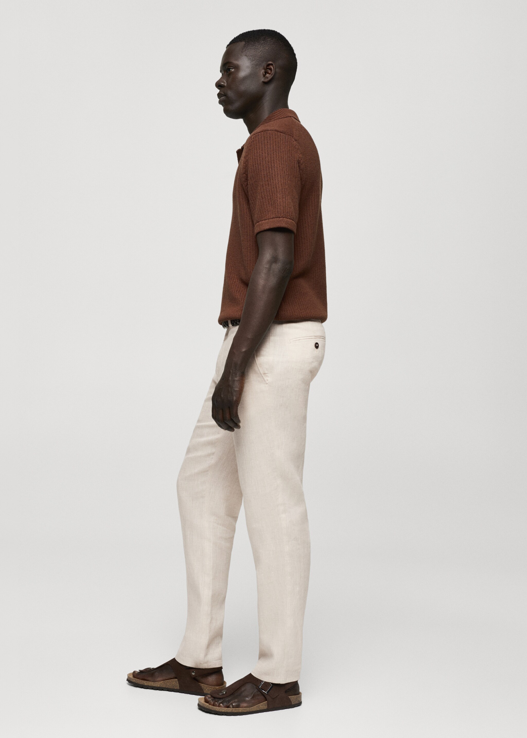 Slim fit hlače od 100 % lana - Detalji artikla 2