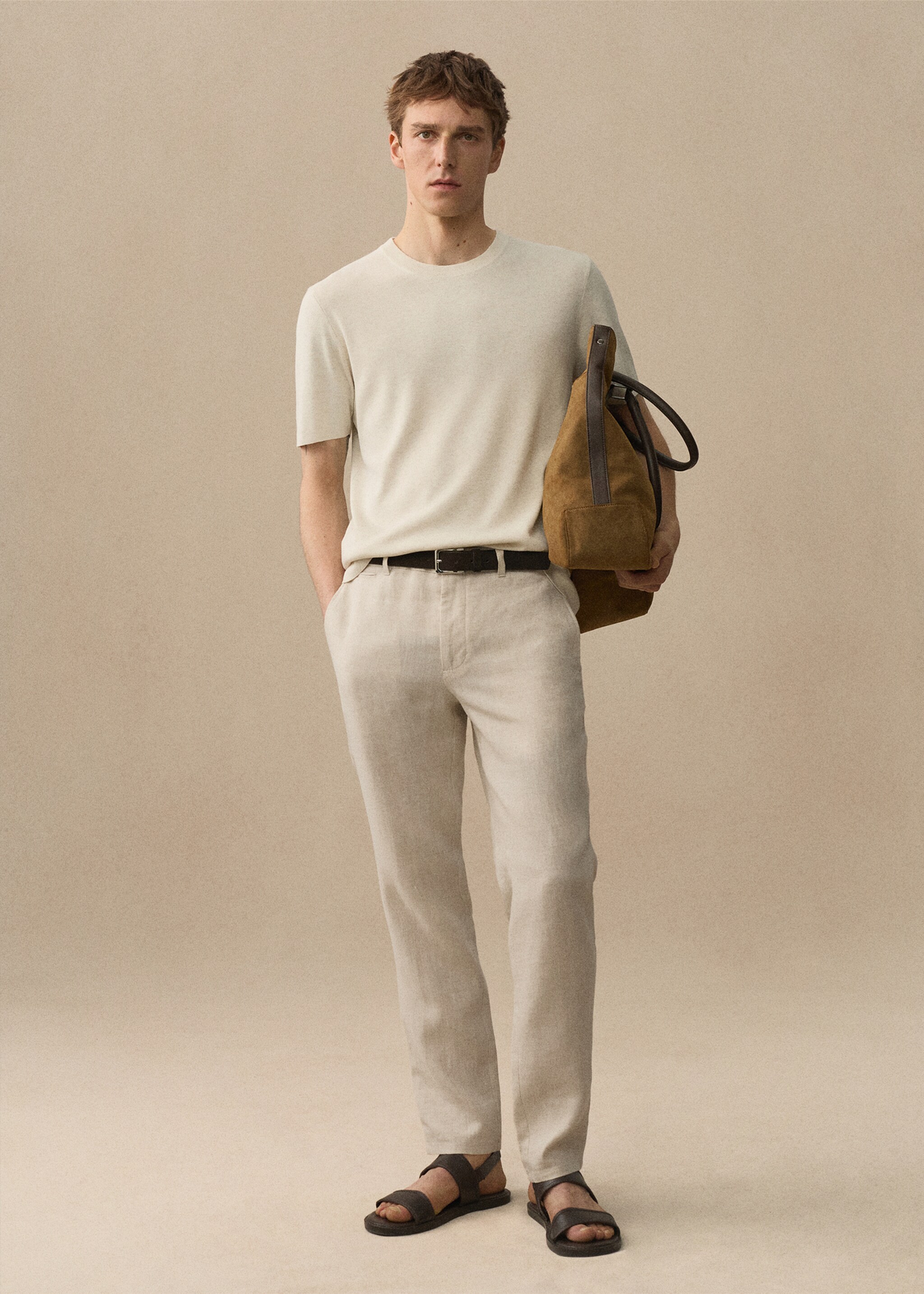 Slim fit hlače od 100 % lana - Detalji artikla 5