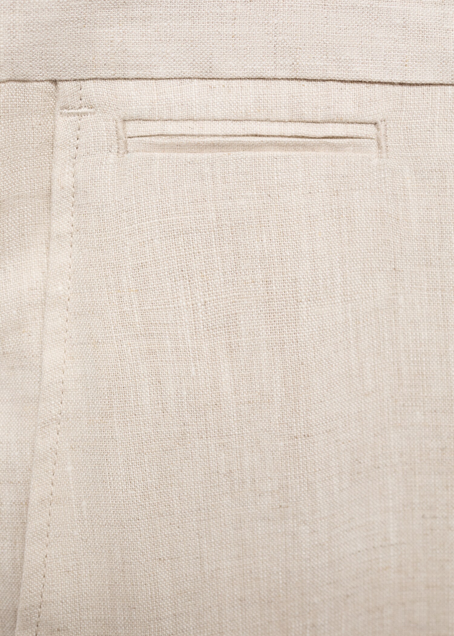 Slim Fit-Hose aus 100 % Leinen - Detail des Artikels 8