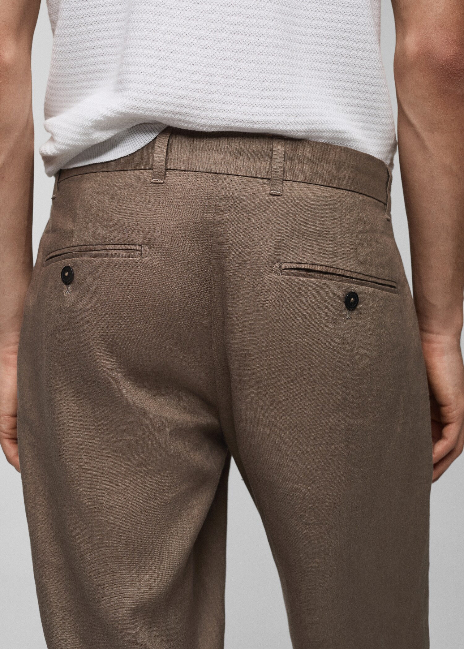 Παντελόνι 100% λινό slim fit - Λεπτομέρεια του προϊόντος 6