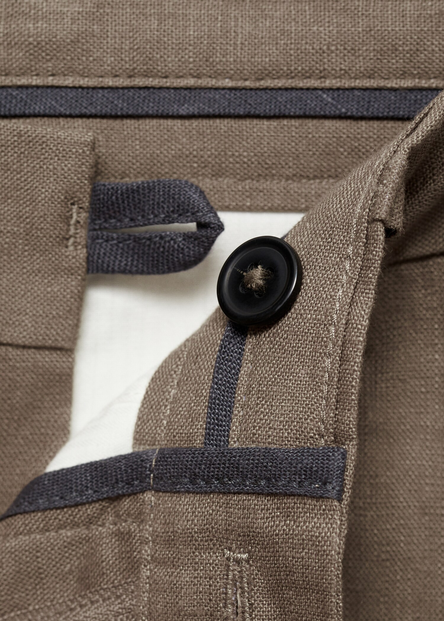 Παντελόνι 100% λινό slim fit - Λεπτομέρεια του προϊόντος 8