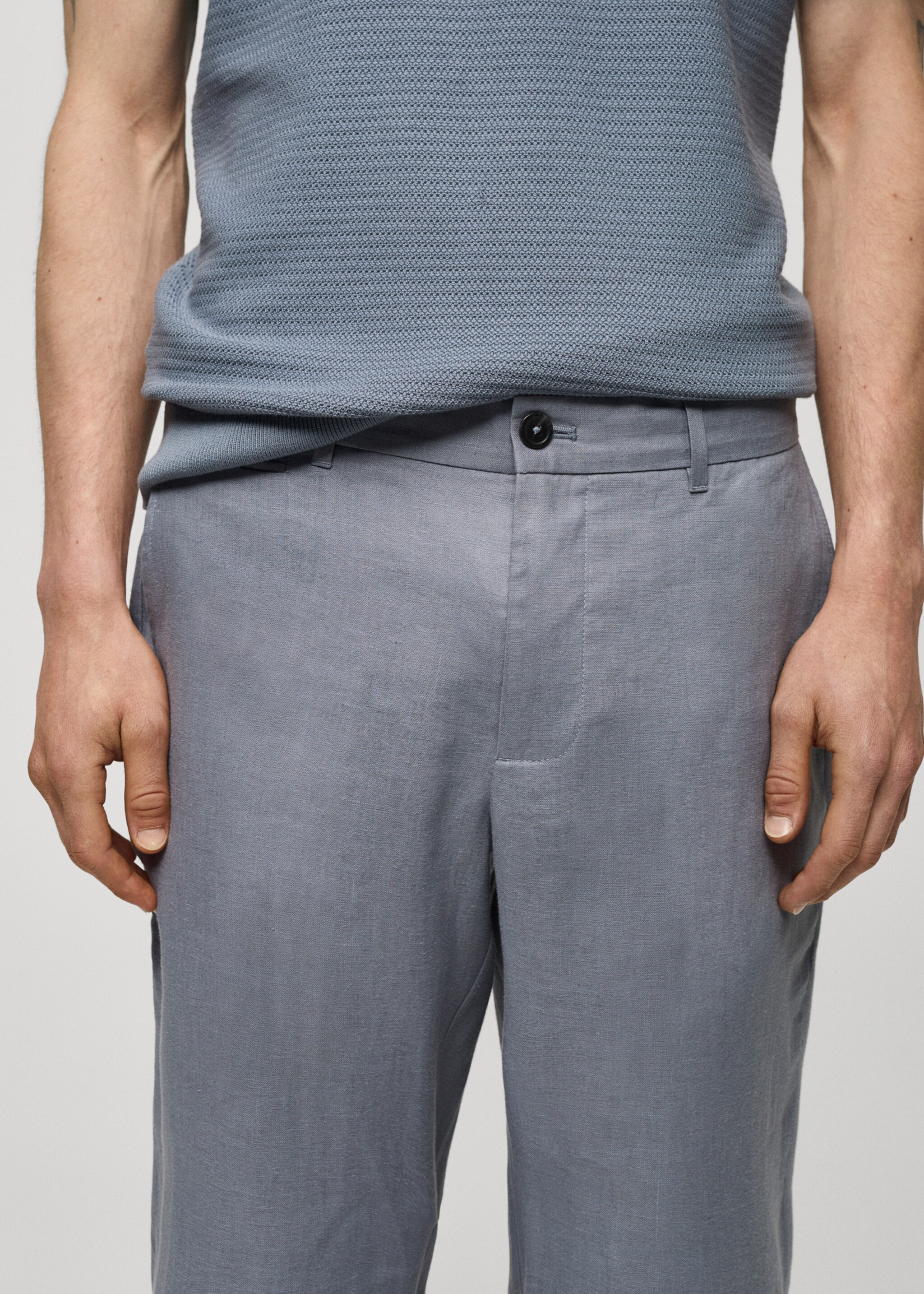 Pantalón 100% lino slim fit - Detalle del artículo 1