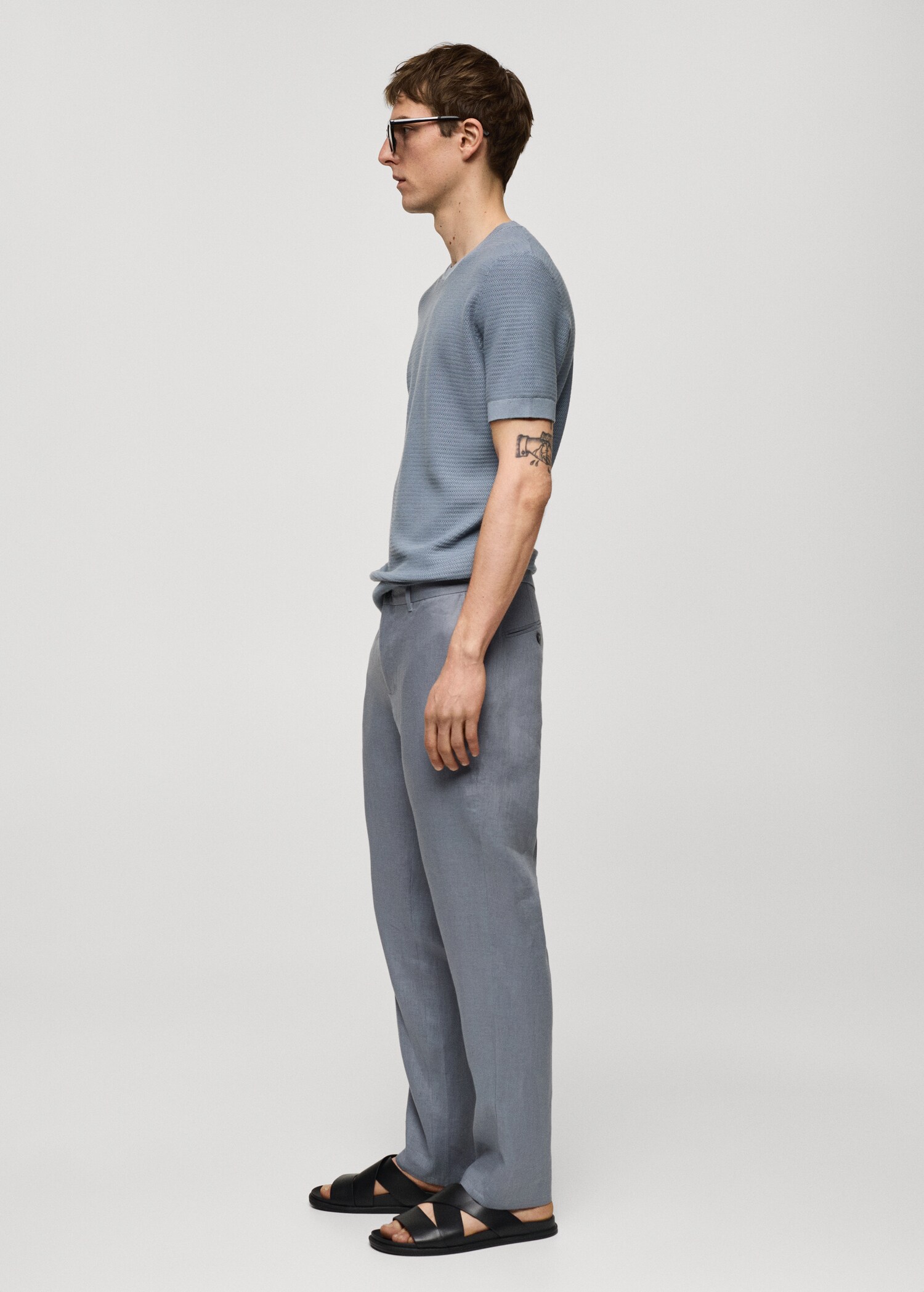 Παντελόνι 100% λινό slim fit - Λεπτομέρεια του προϊόντος 2