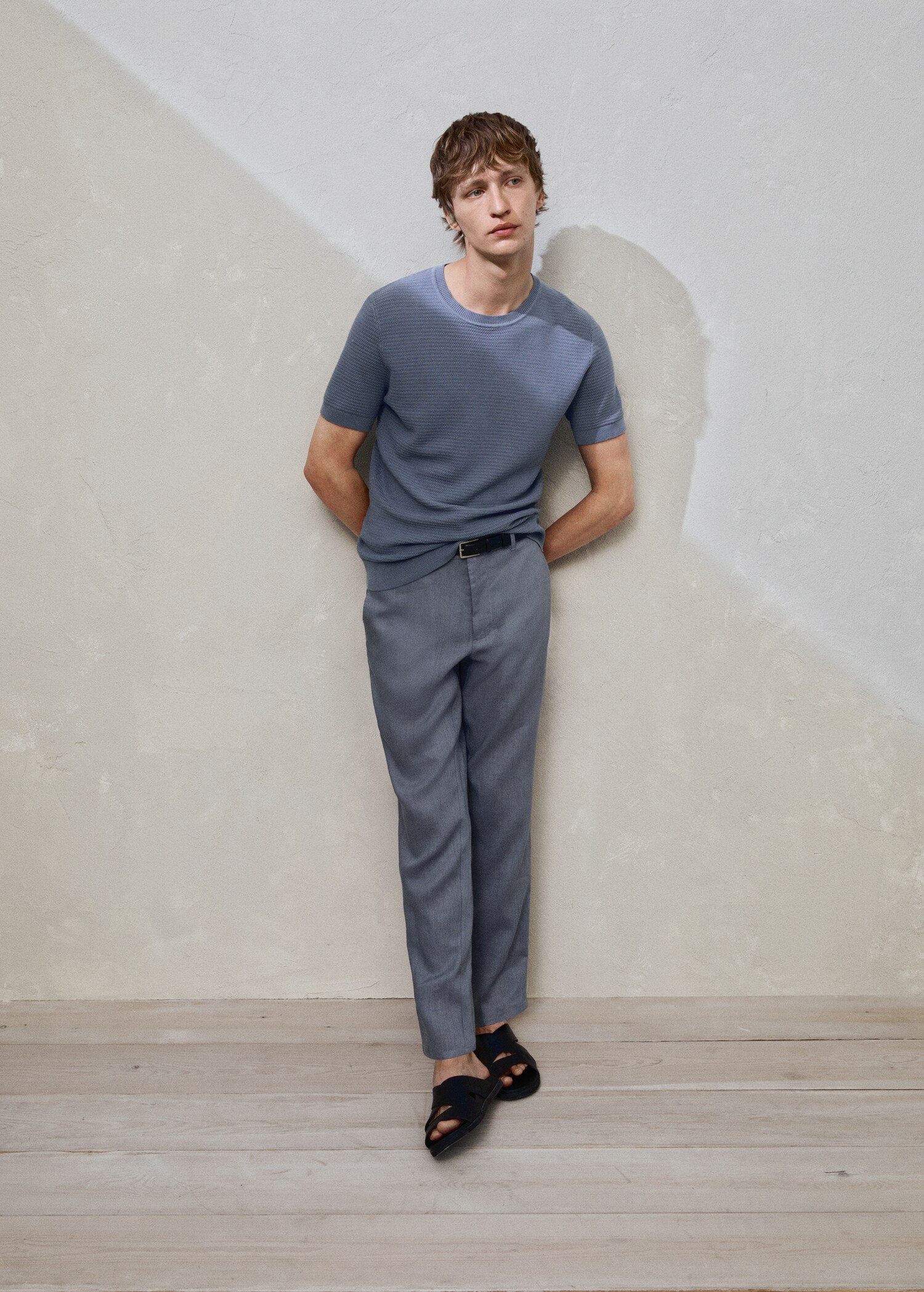 Παντελόνι 100% λινό slim fit - Λεπτομέρεια του προϊόντος 3